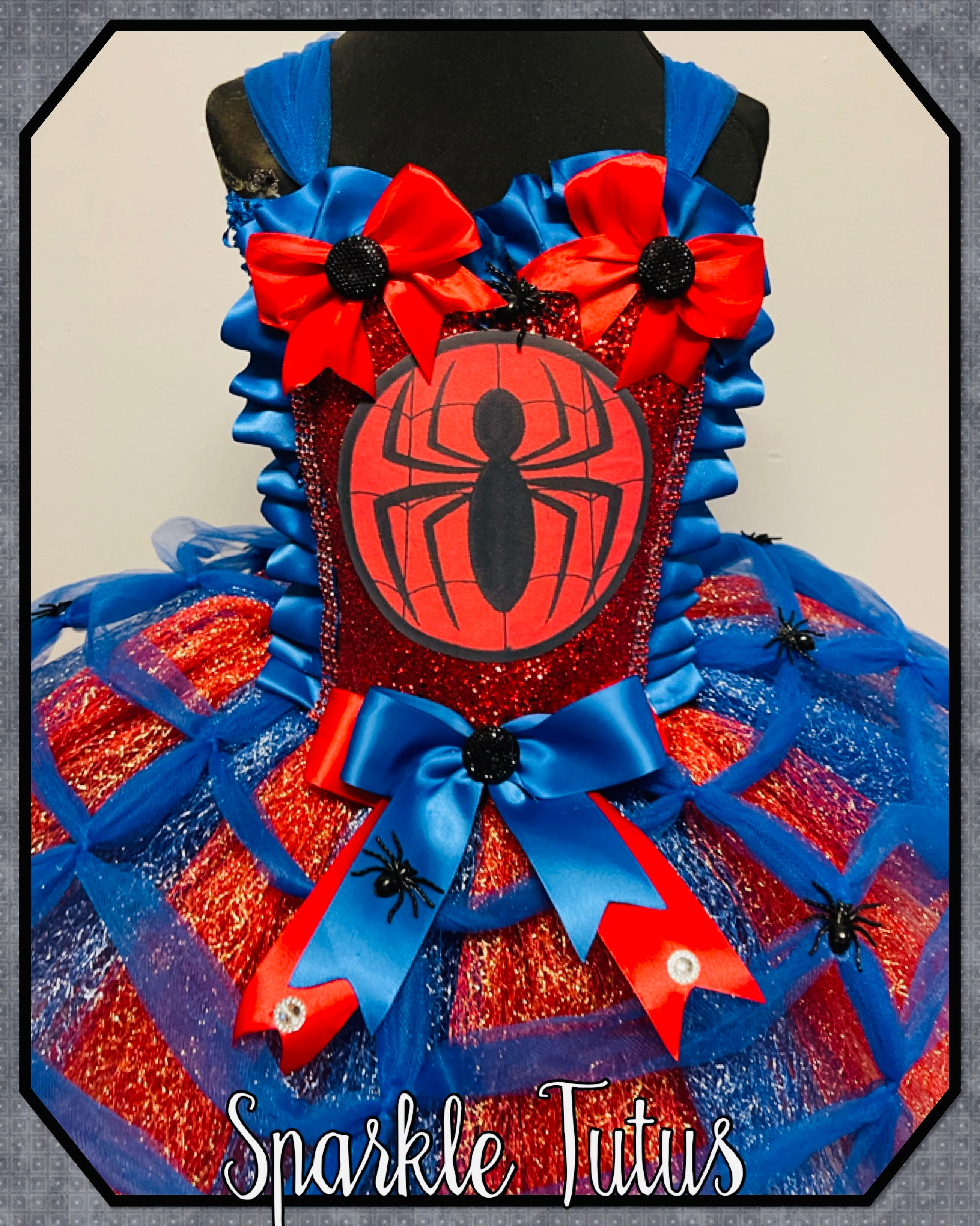 Girls toddlers Spiderman tutu dress, ballgown, fancy dress costume