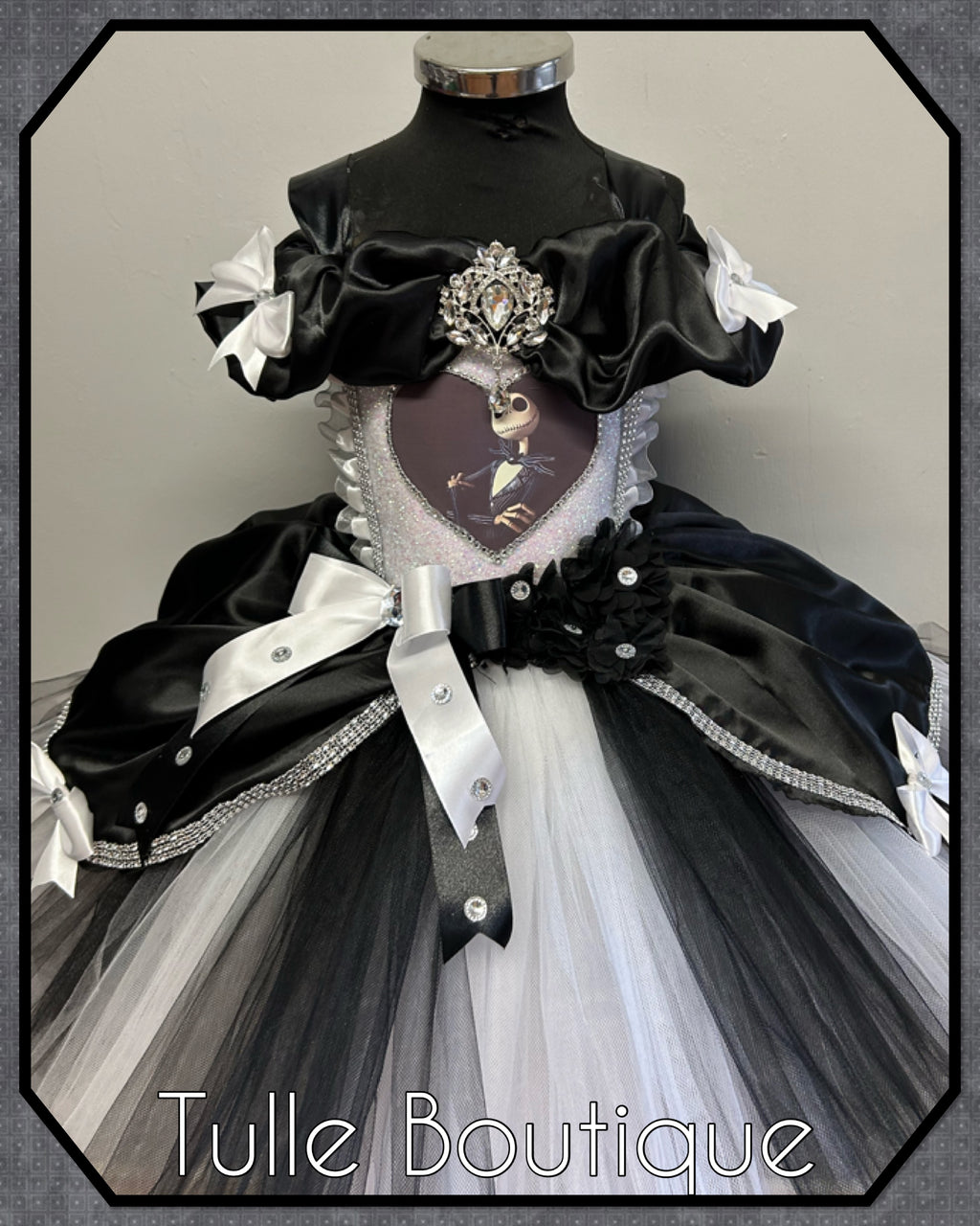 Girls toddlers Jack Skellington Princess tutu dress,Halloween ballgown, fancy dress costume