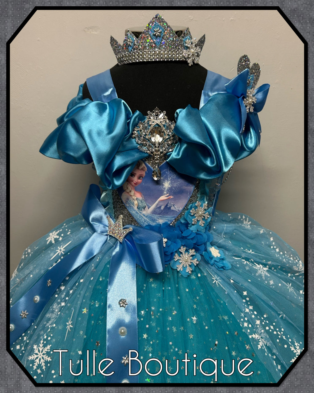 Girls toddlers Princess Elsa frozen tutu dress, ballgown, fancy dress costume full length