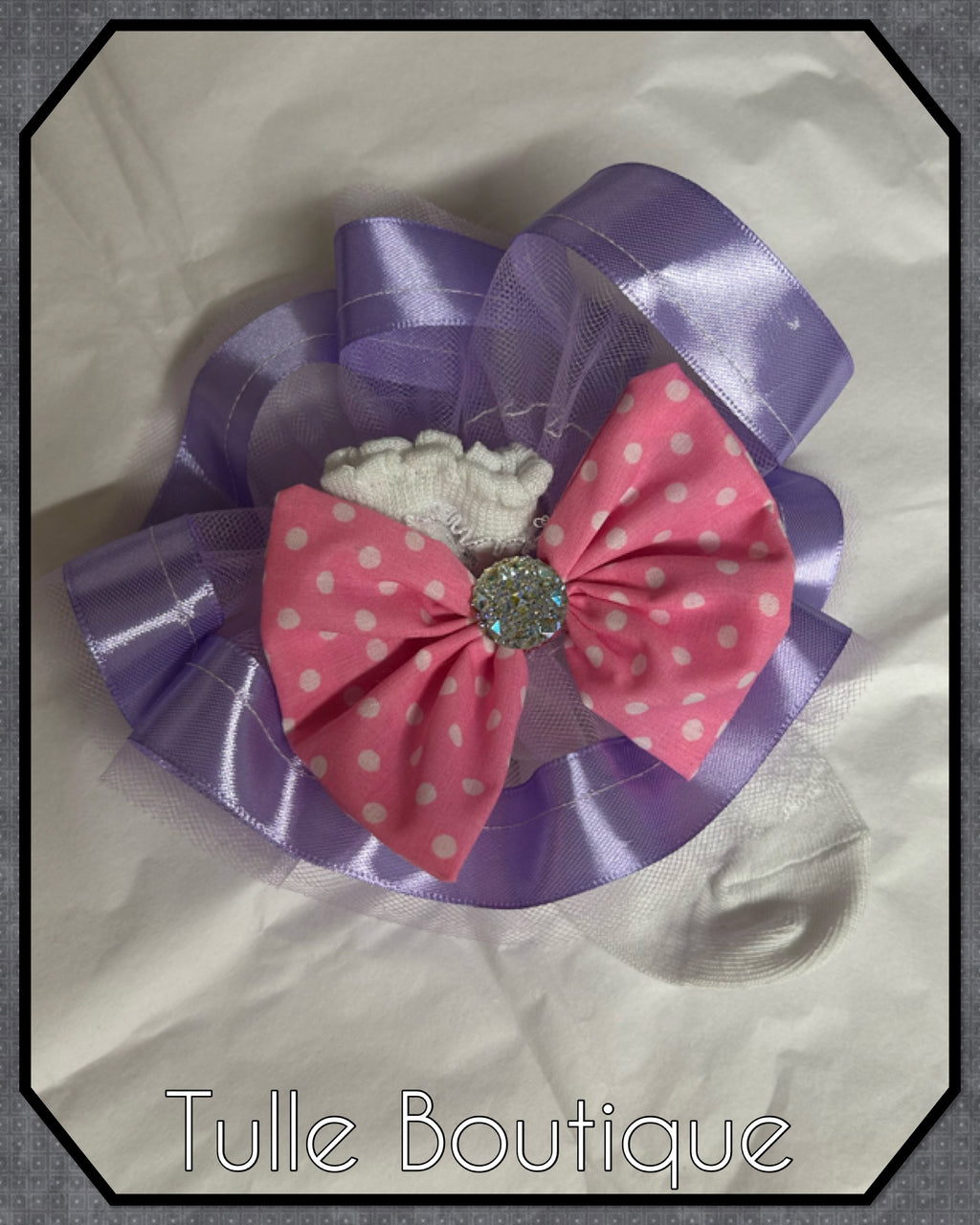 Girls toddlers Minnie Mouse pink and lilac tutu dress, ribbon trimmed ballgown, fancy dress costume