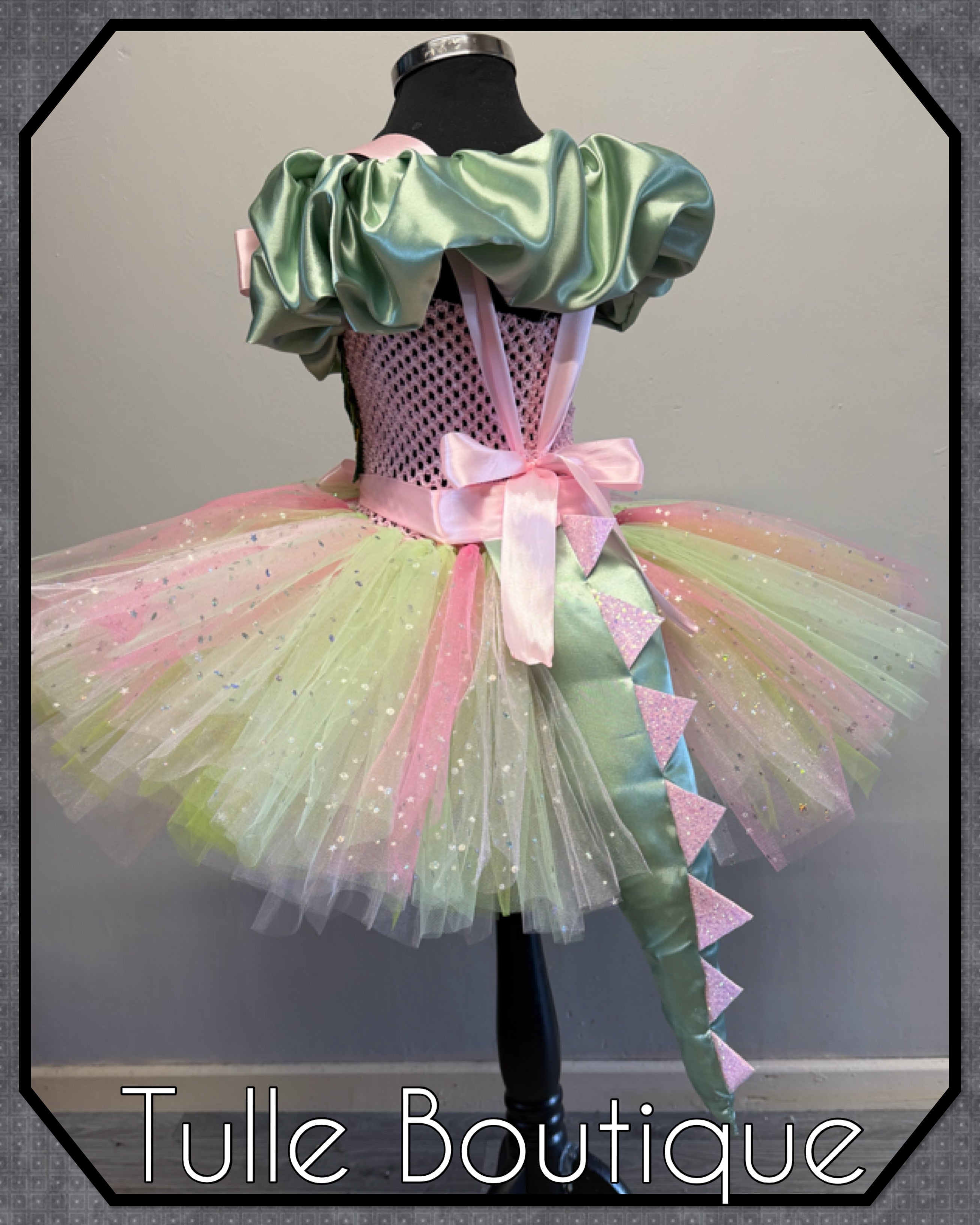 Girls toddlers Dinosaur tutu dress, ballgown, fancy dress costume