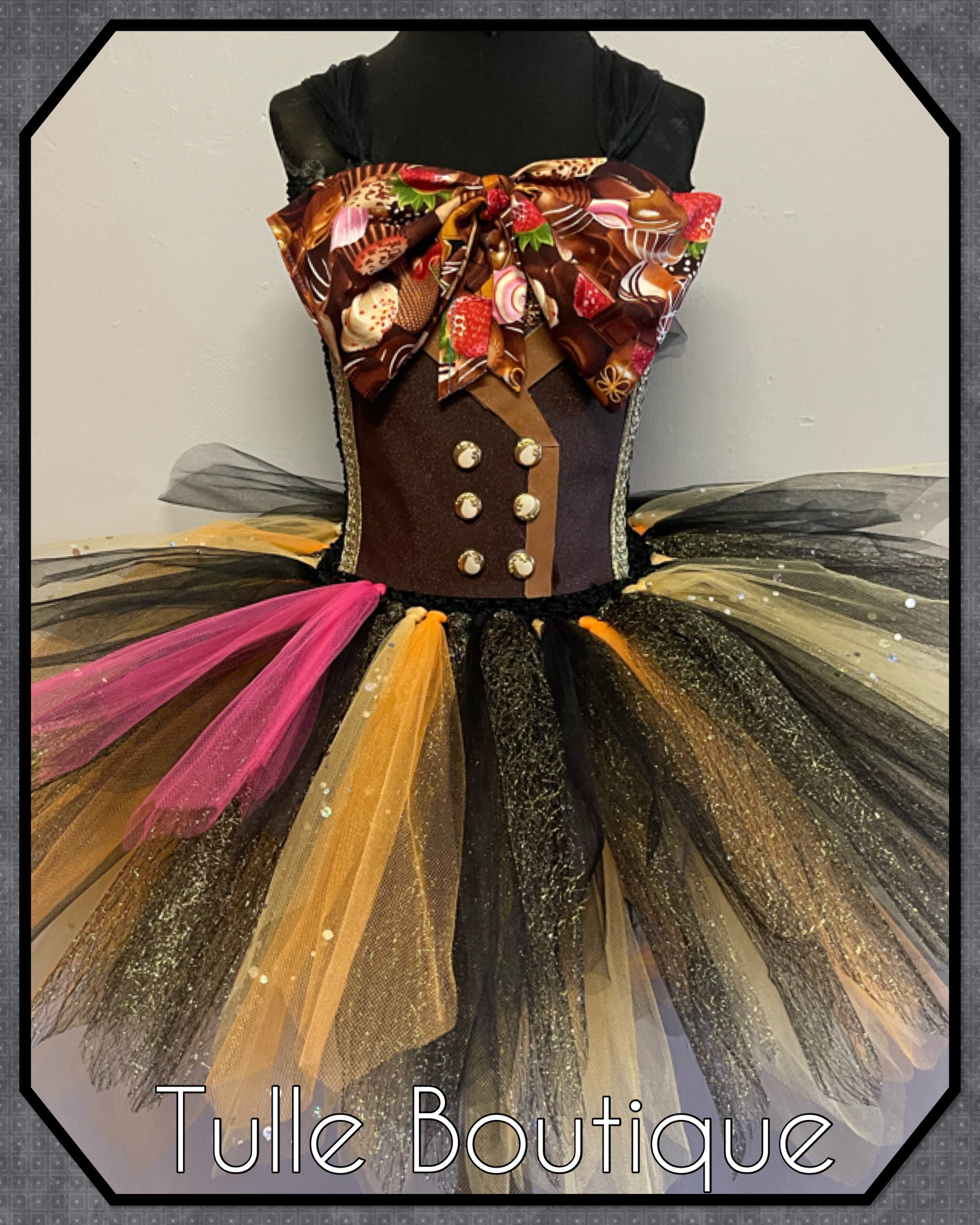 Girls toddlers Mad Hatter tutu dress, ballgown, Alice in wonderland fancy dress costume