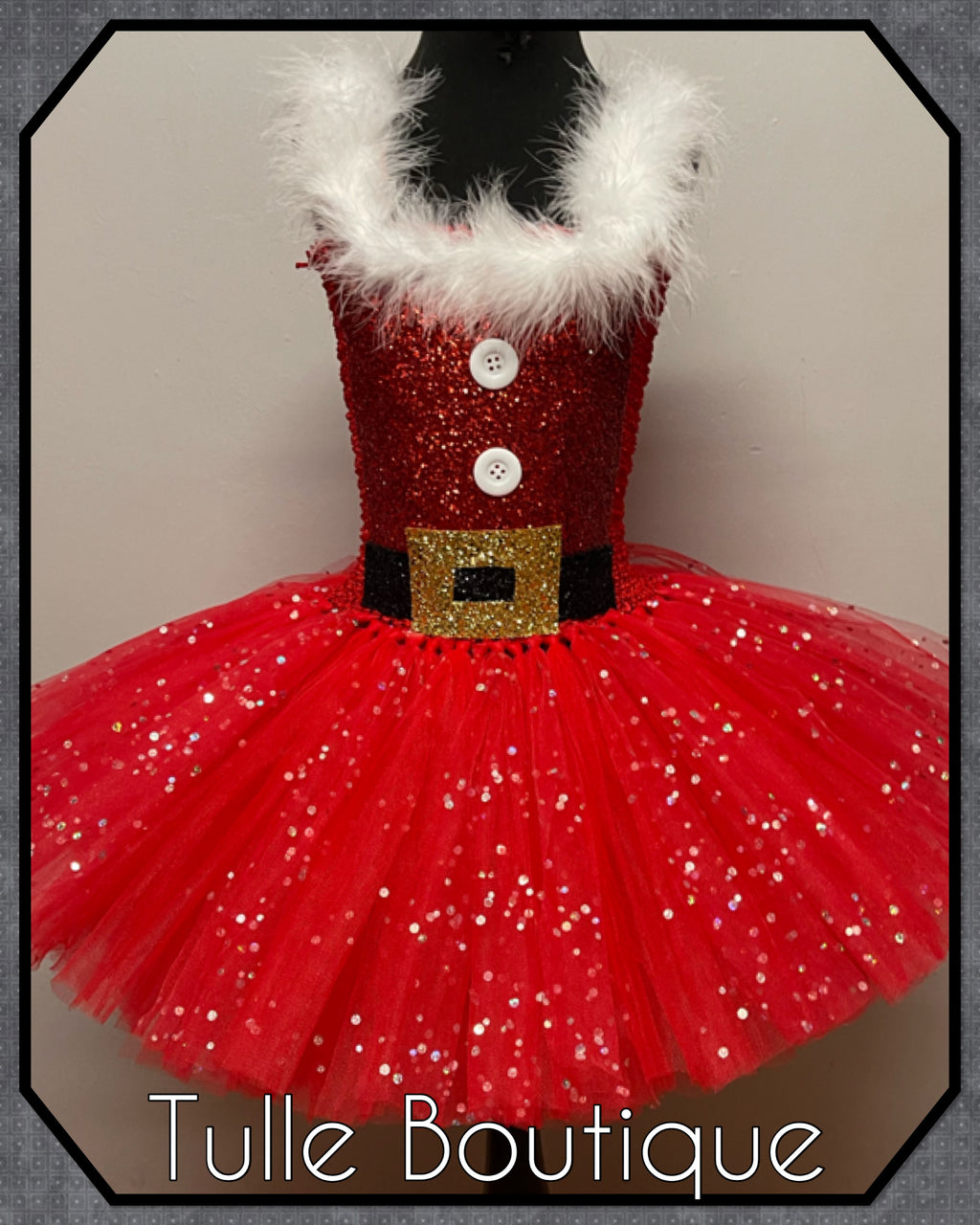 Girls toddlers Christmas Santa tutu dress, ballgown, fancy dress costume