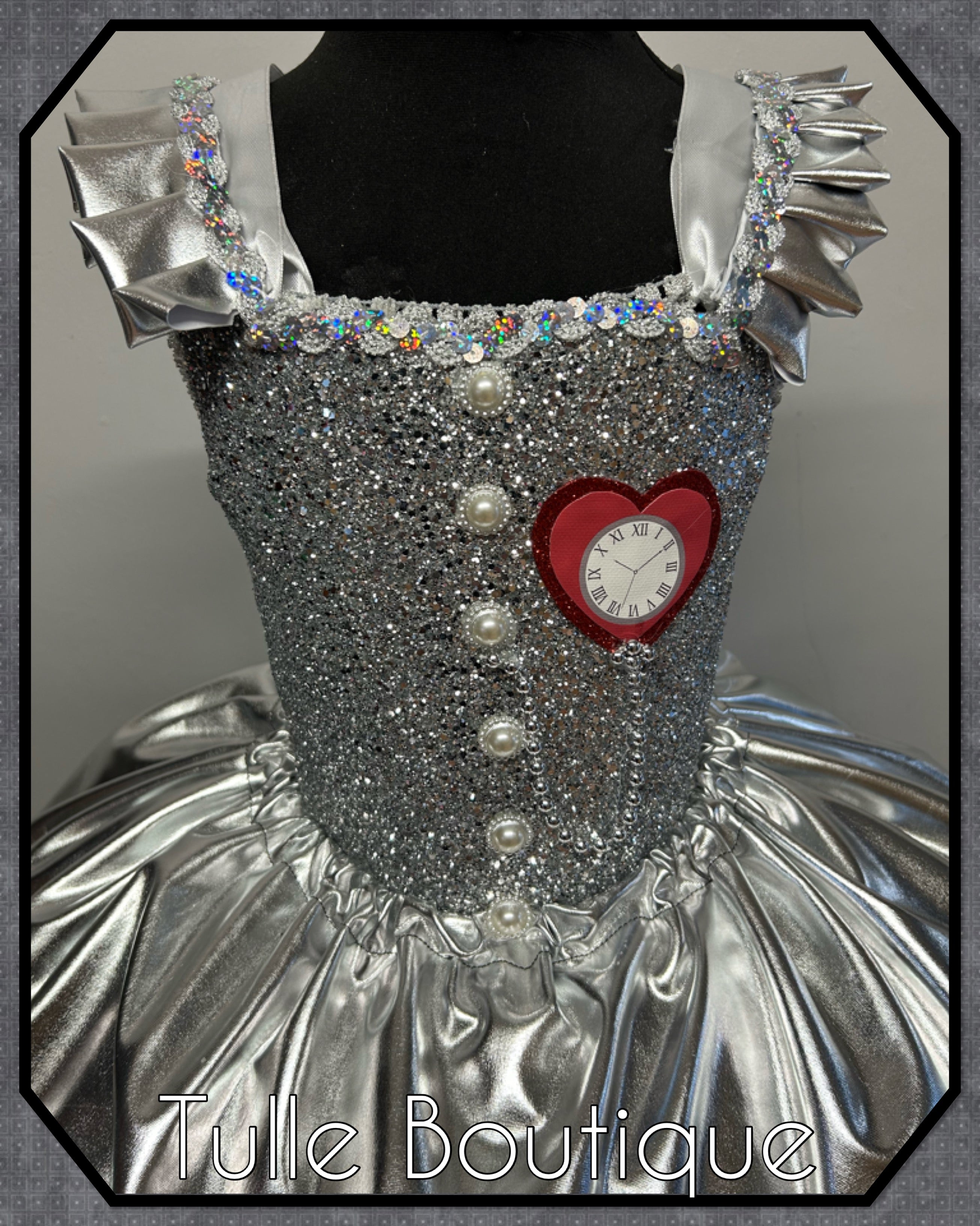 Girls toddlers The Tin man tutu dress, ballgown, wizard of Oz fancy dress costume