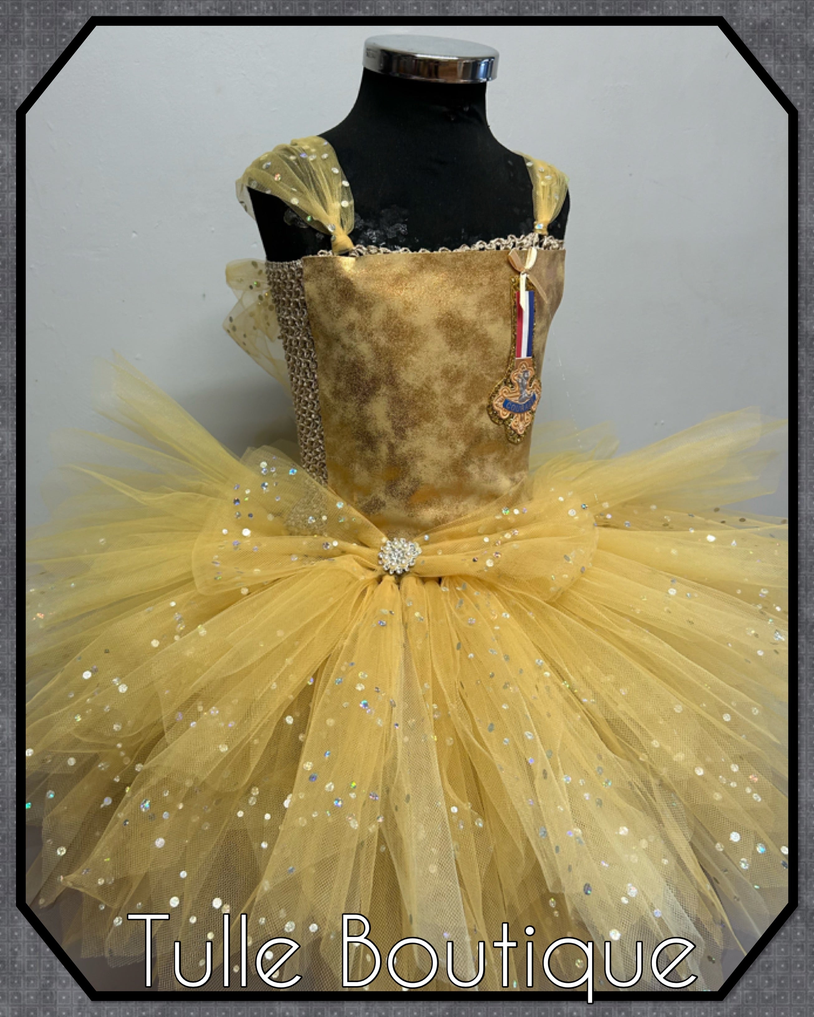 Girls toddlers The cowardly lion tutu dress, ballgown, wizard of Oz fancy dress costume
