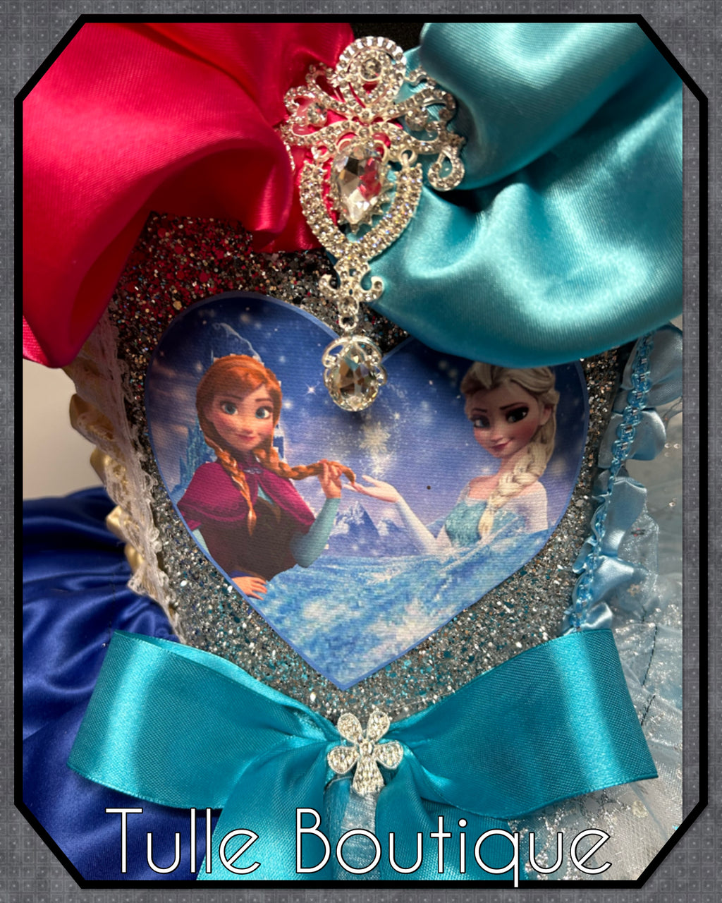 Girls toddlers Frozen Elsa and Anna  tutu dress, half and half ballgown, fancy dress costume