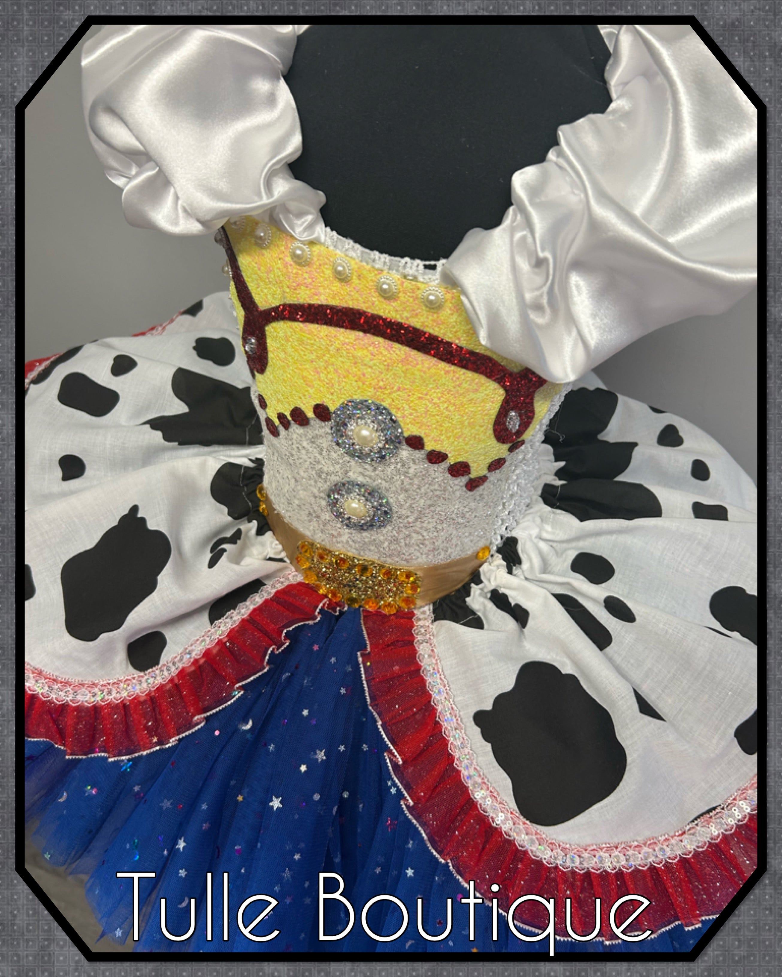 Girls toddlers Jessie cowgirl tutu dress, ballgown, fancy dress costume