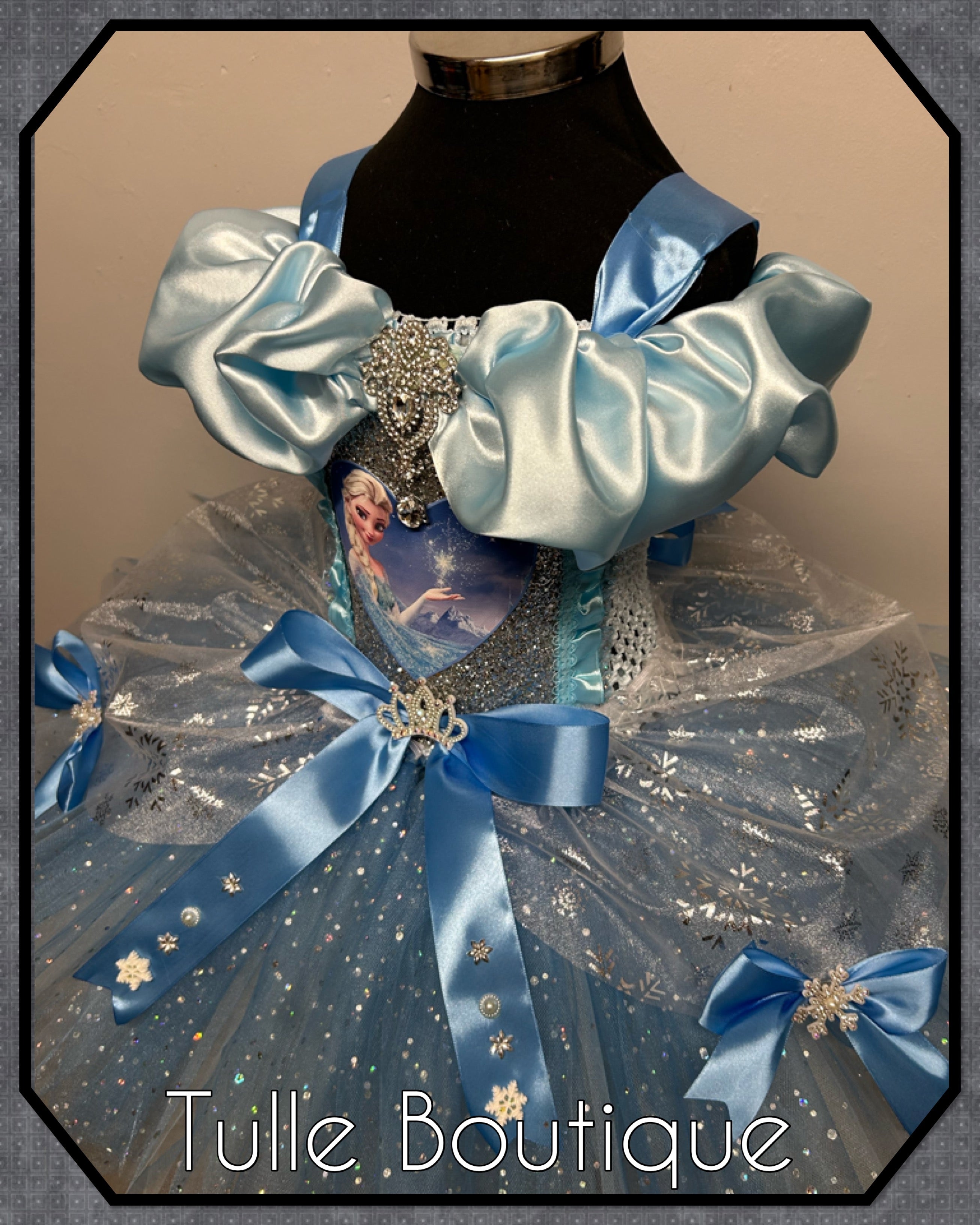 Girls toddlers Princess Elsa frozen tutu birthday party dress,ballgown, fancy dress costume