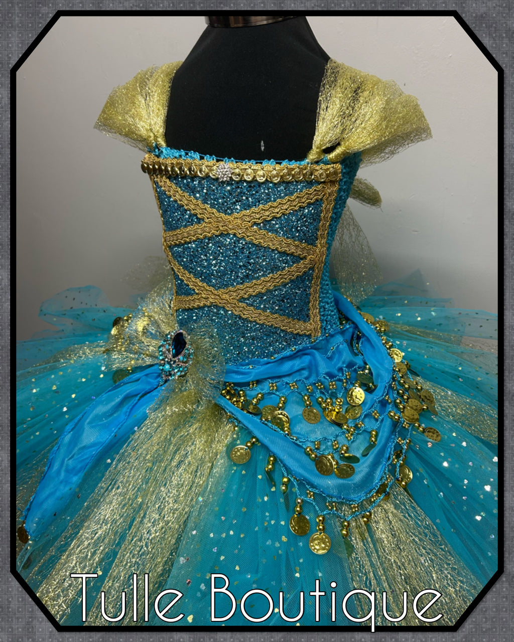 Girls toddlers Princess Jasmine tutu dress, Aladdin ballgown, fancy dress costume