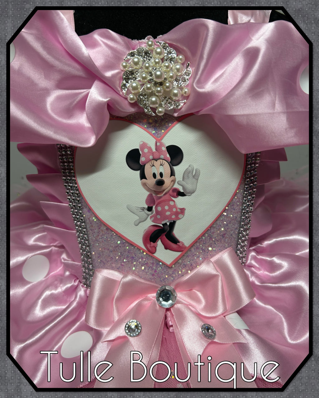 Girls toddlers Minnie Mouse baby pink tutu birthday party dress,ballgown, fancy dress costume