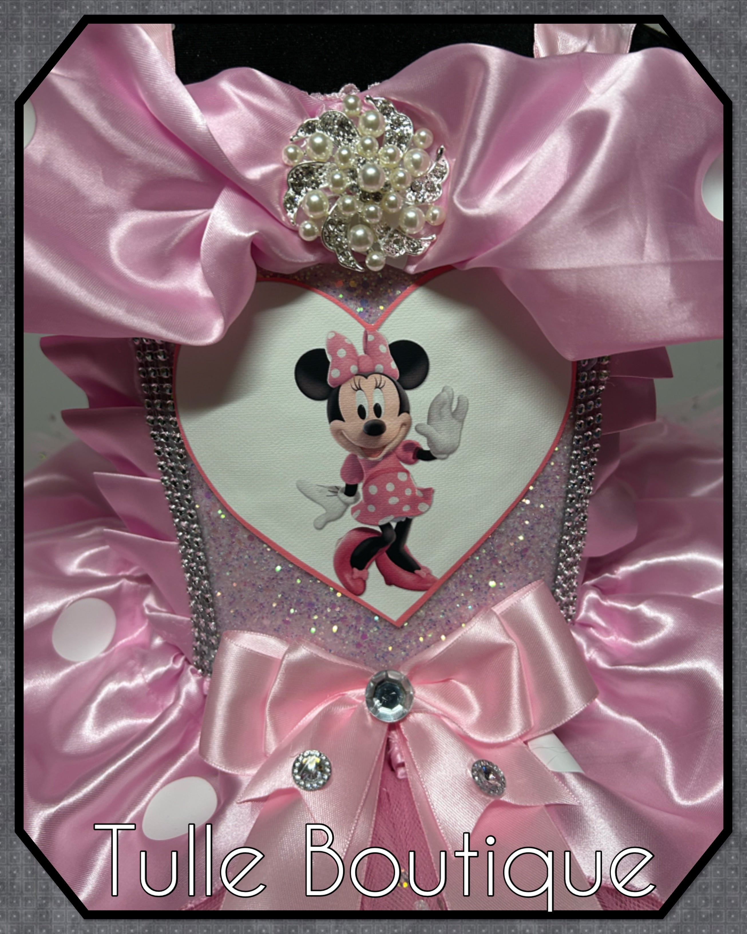 Girls toddlers Minnie Mouse baby pink tutu birthday party dress,ballgown, fancy dress costume