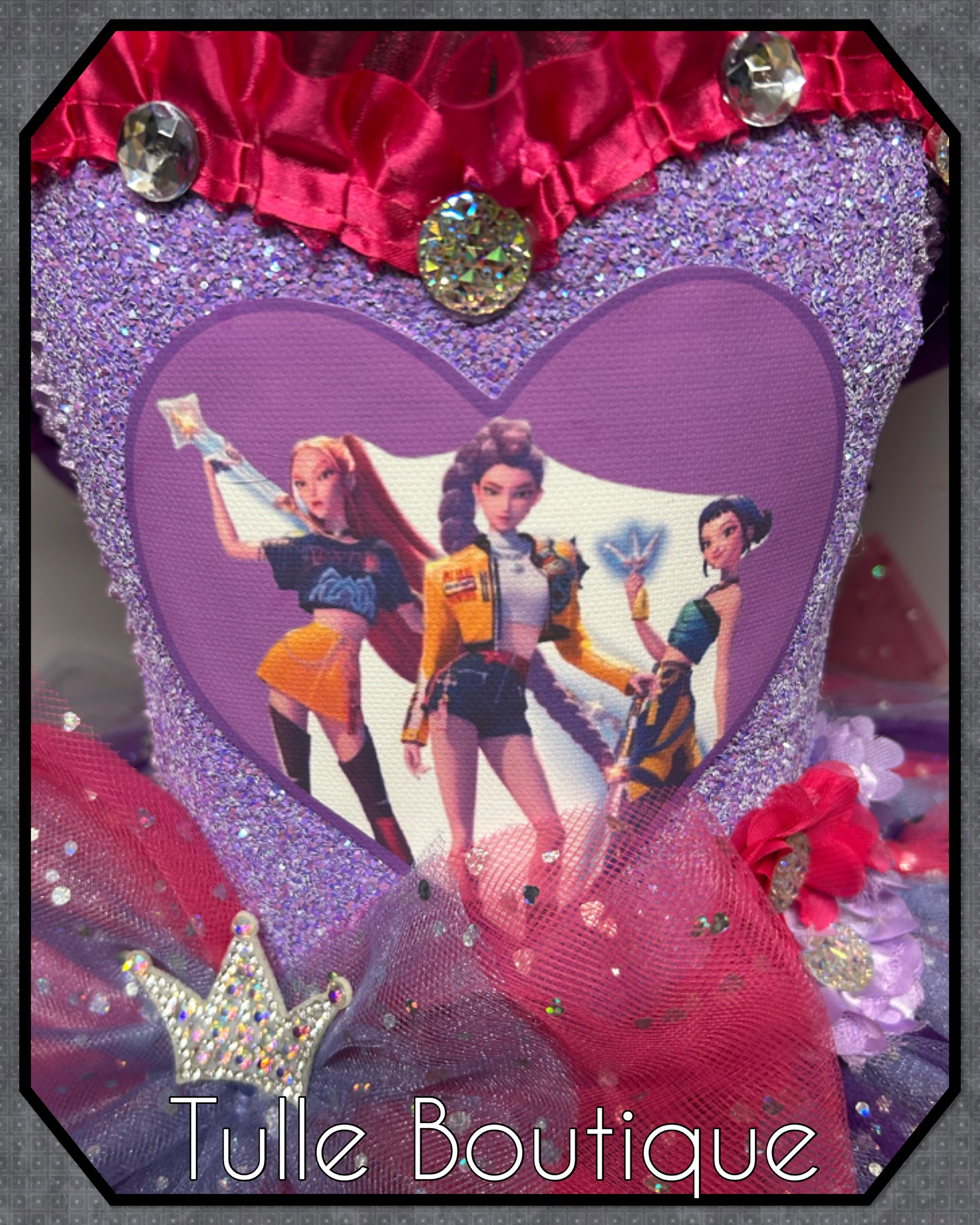 Girls toddlers Princess tutu dress, ballgown, Kpop Demon Hunters fancy dress costume