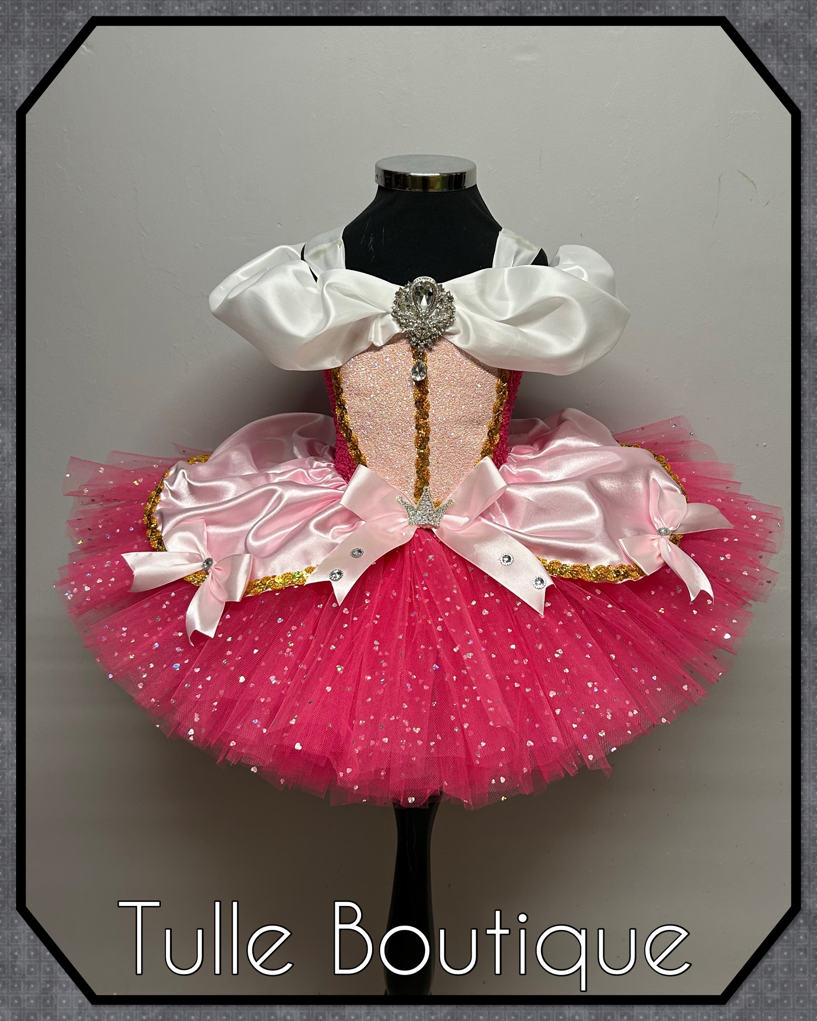 Girls toddlers Princess Aurora tutu dress, sleeping beauty ballgown, fancy dress costume