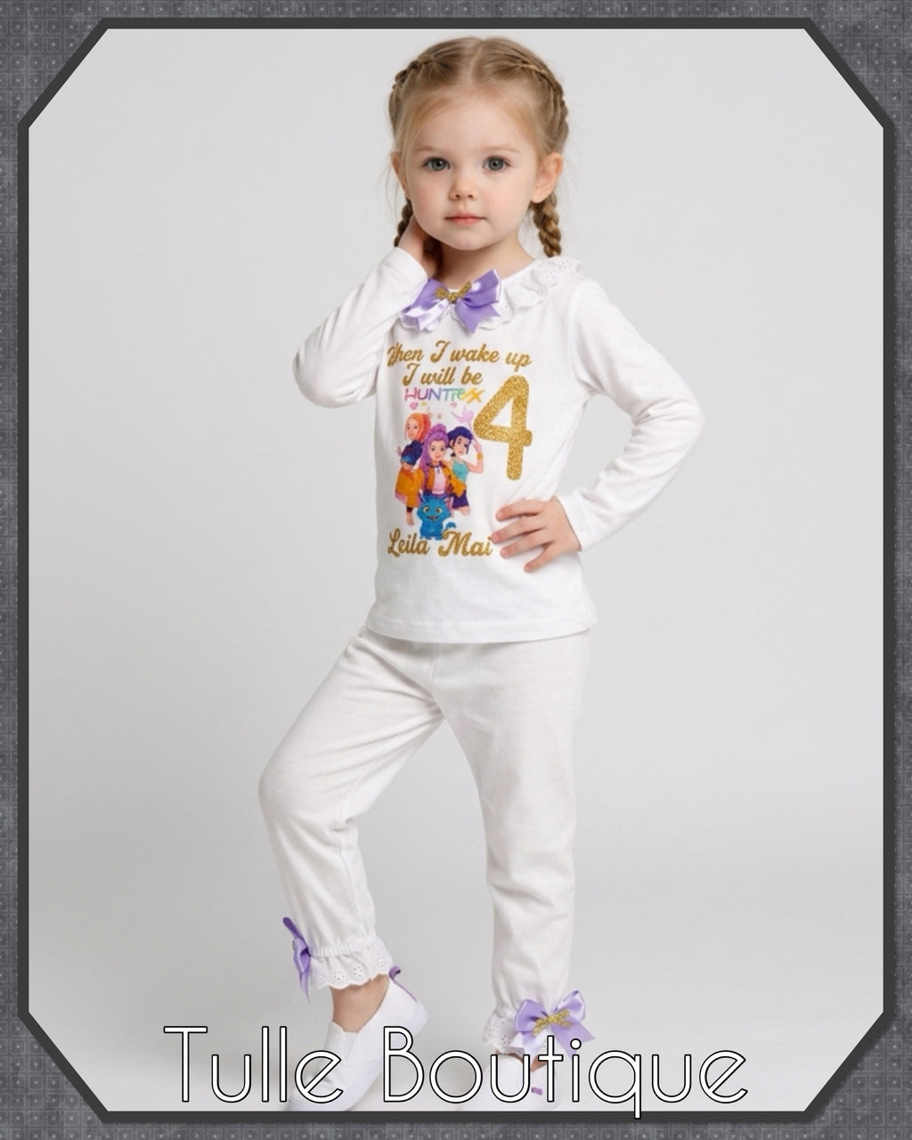 Girls toddlers Kpop demon hunters birthday personalised pjs