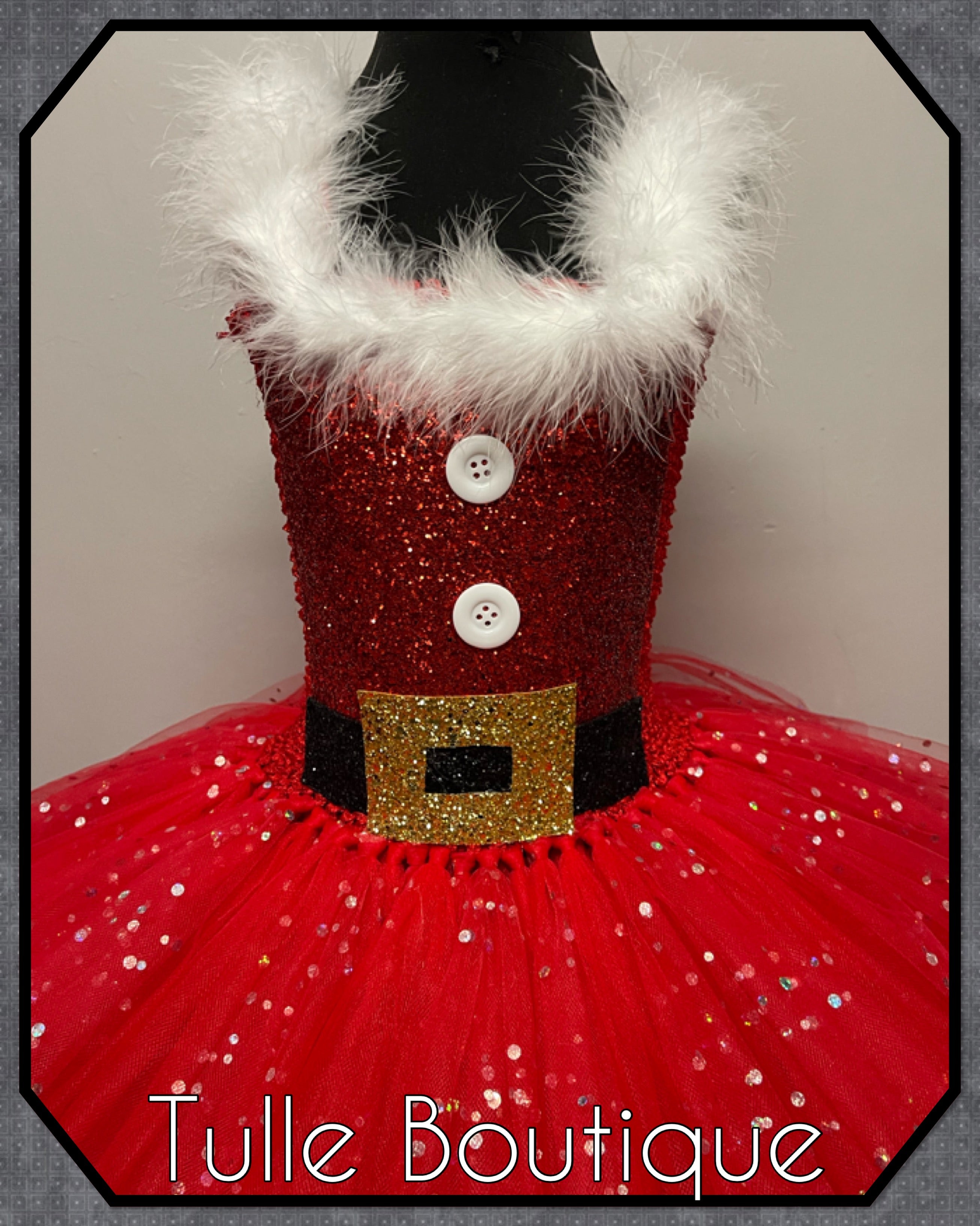 Girls toddlers Christmas Santa tutu dress, ballgown, fancy dress costume