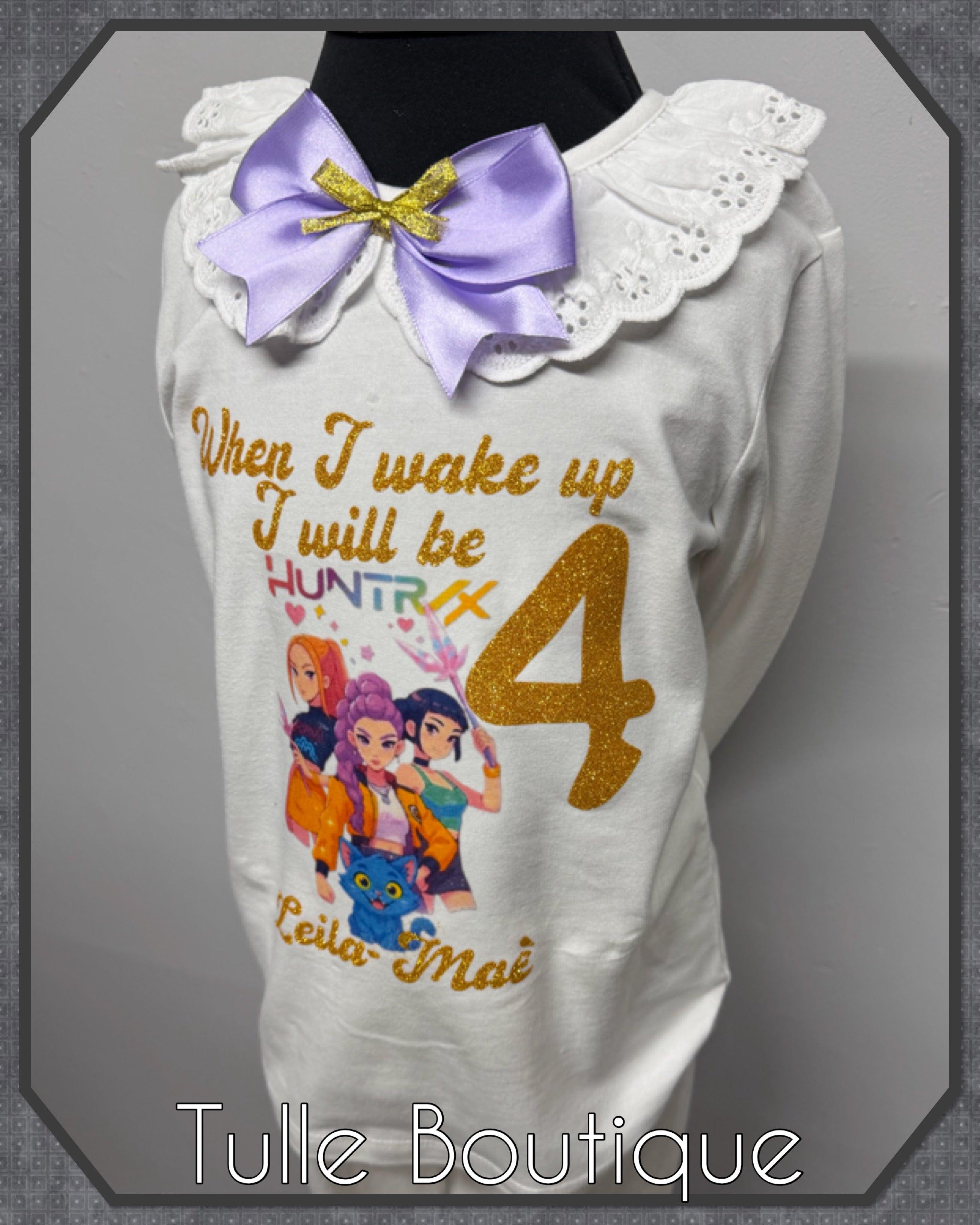Girls toddlers Kpop demon hunters birthday personalised pjs