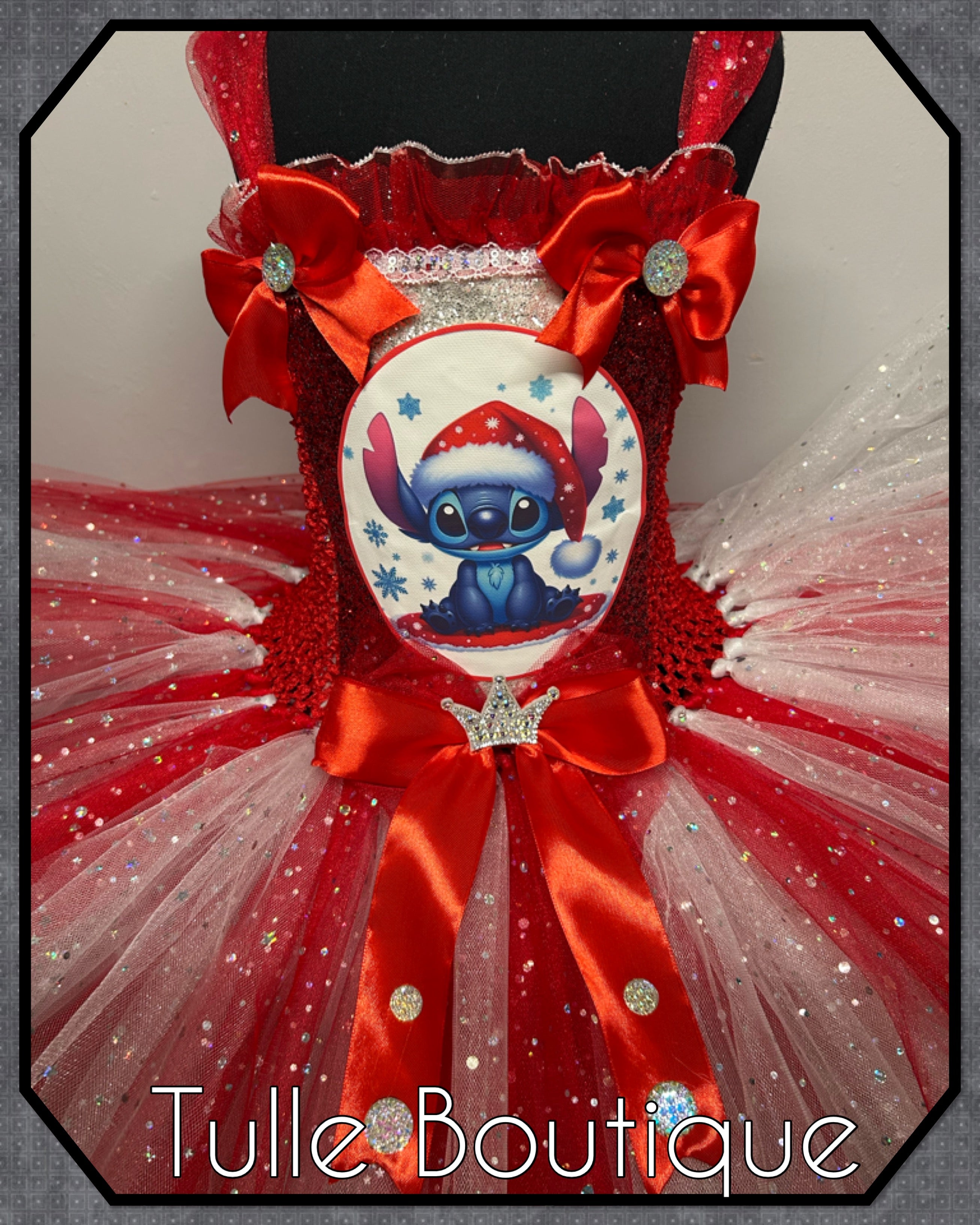 Girls toddlers Christmas Stitch tutu dress, ballgown, fancy dress costume