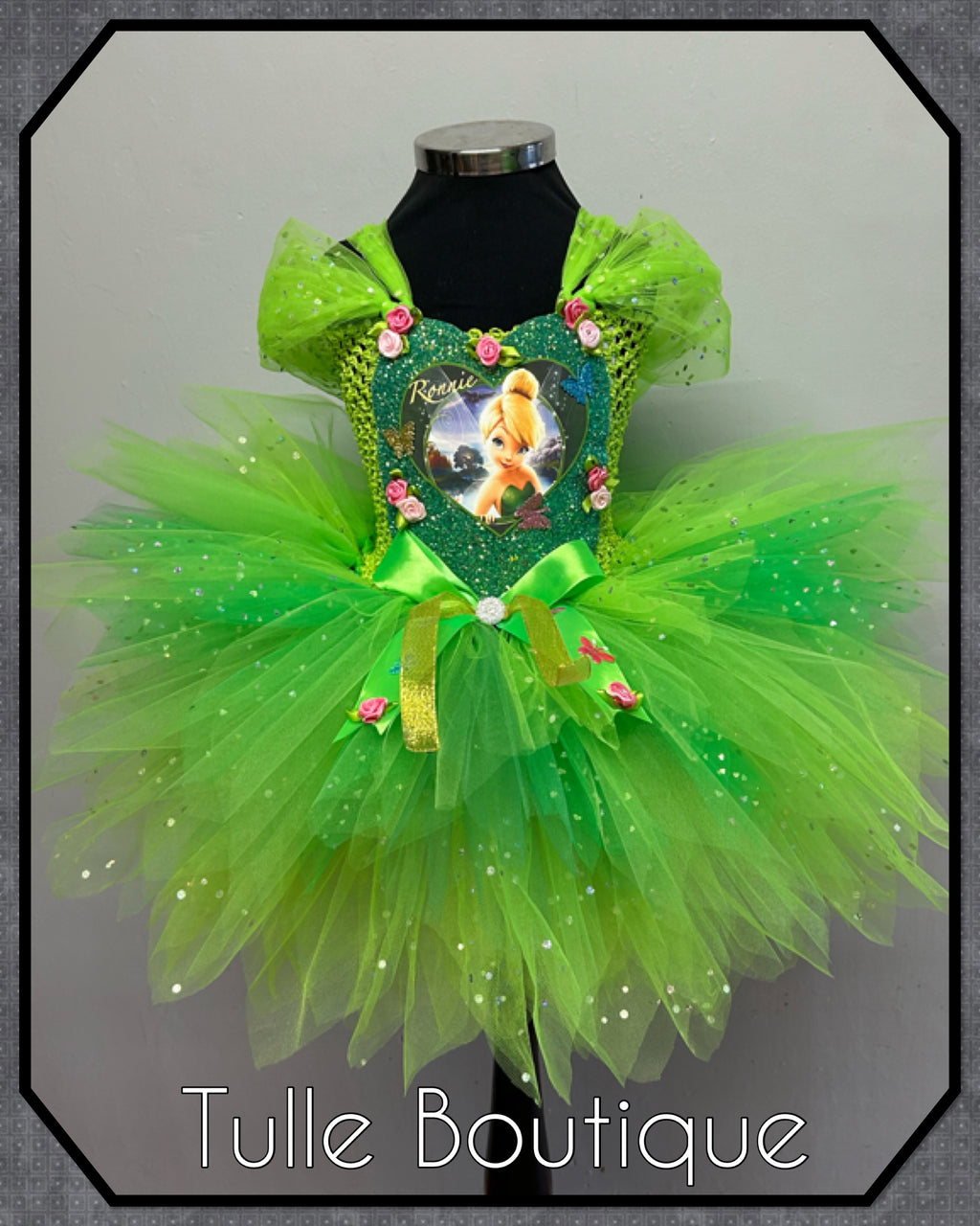 Girls toddlers Tinkerbell green  tutu dress, ballgown, fancy dress costume