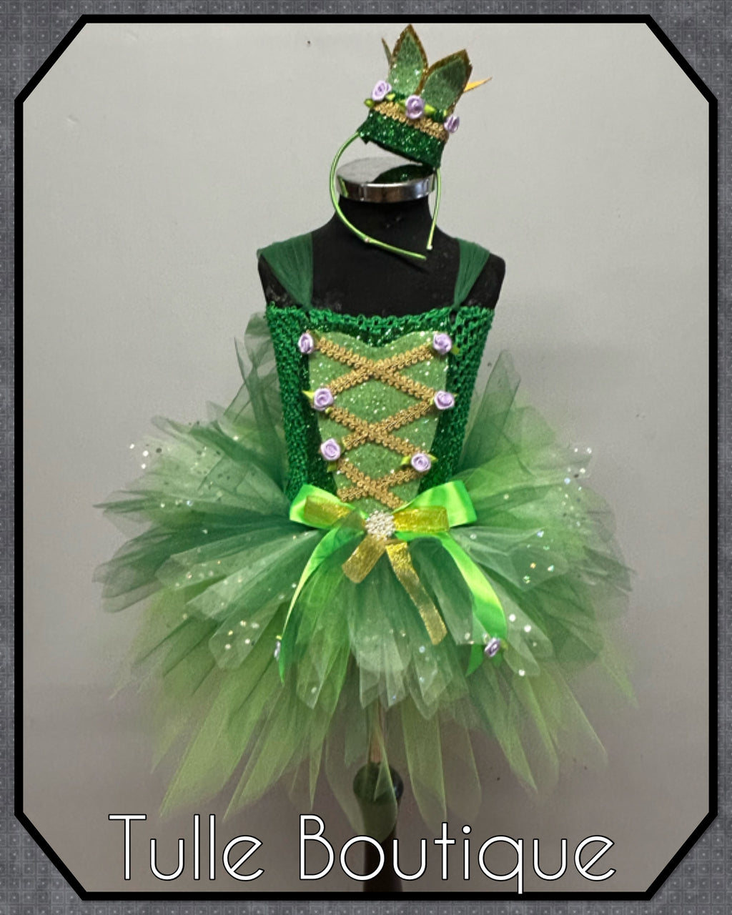 Girls toddlers Tinkerbell green  tutu dress, ballgown, fancy dress costume