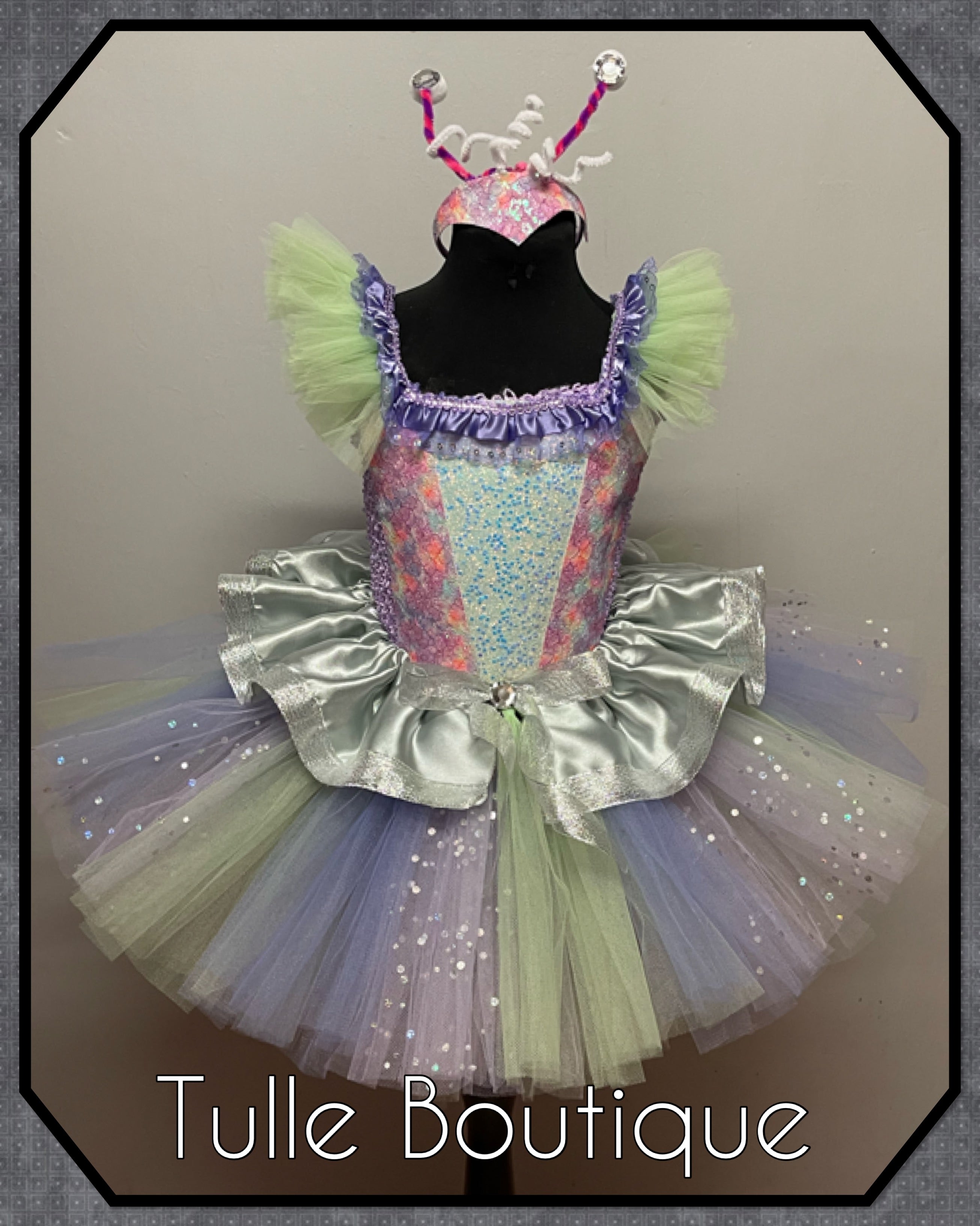 Girls Alien space tutu dress, birthday ballgown, fancy dress costume