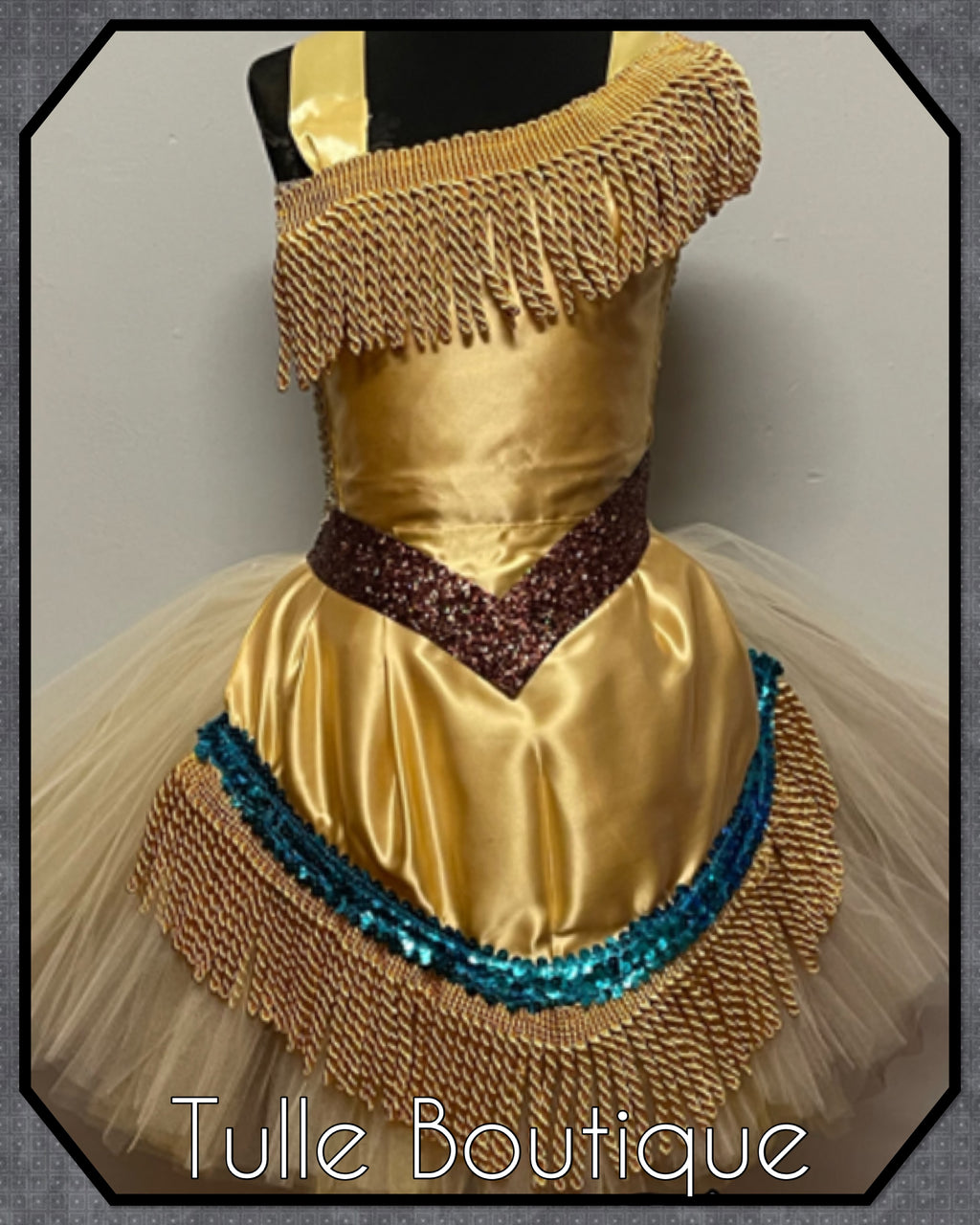 Girls toddlers Pocahontas tutu dress, ballgown, fancy dress costume