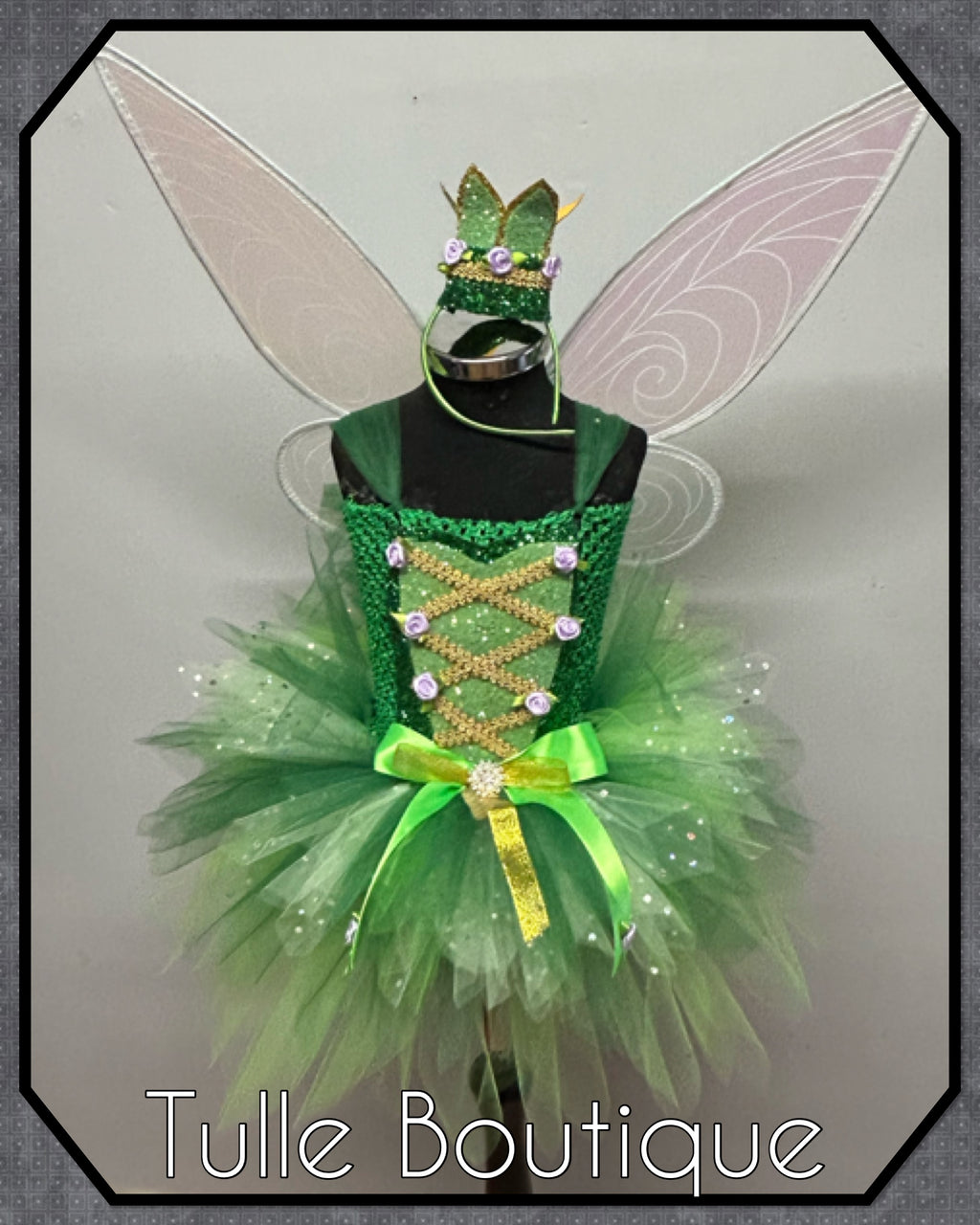 Girls toddlers Tinkerbell green  tutu dress, ballgown, fancy dress costume
