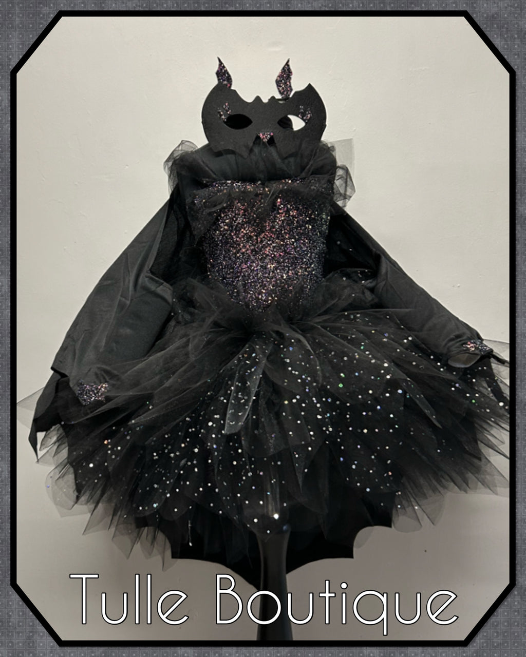 Girls toddlers sparkly Bat tutu birthday party dress,ballgown, fancy dress costume