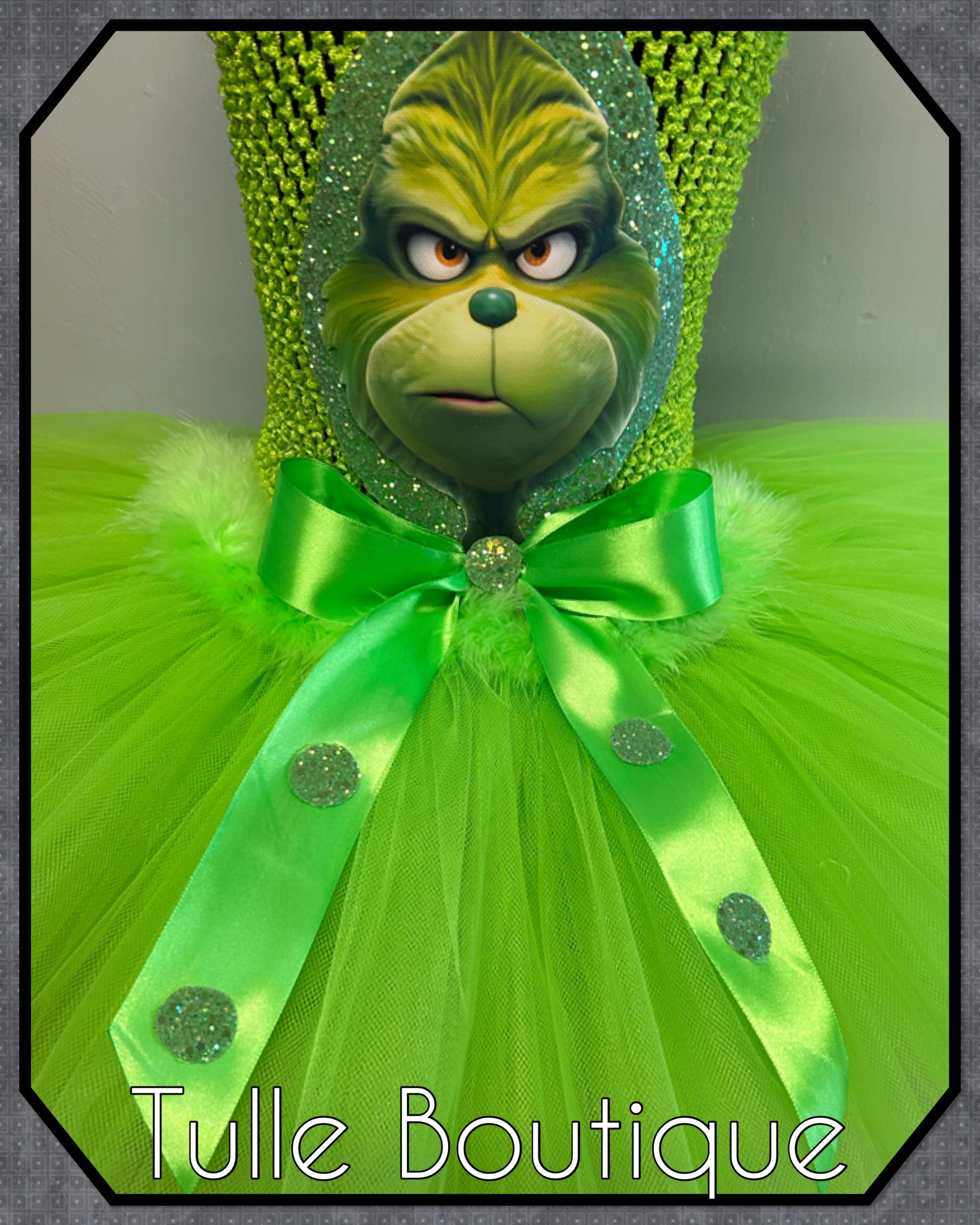 Girls toddlers The Grinch Christmas  tutu dress, ballgown, fancy dress costume