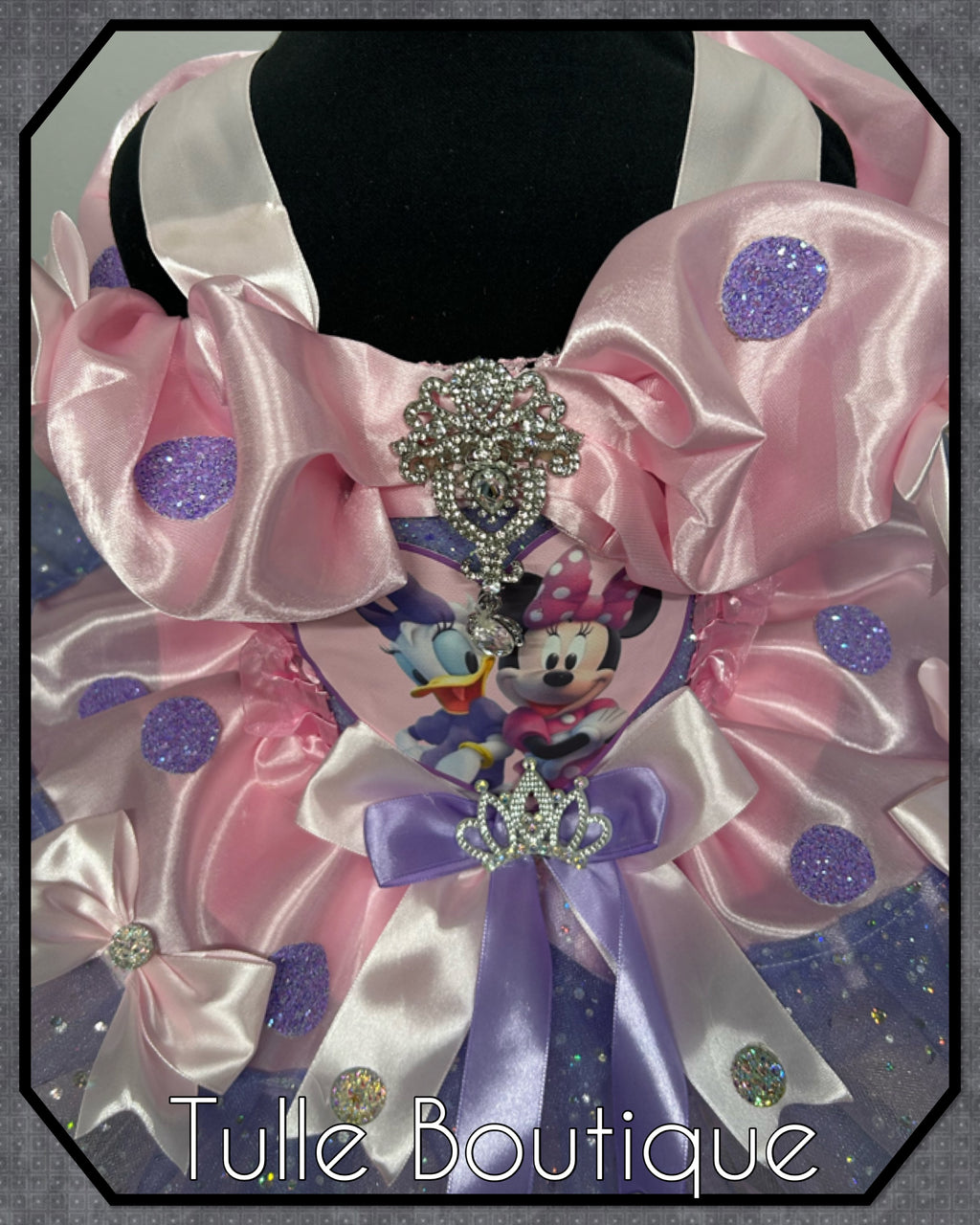 Girls toddlers Minnie Mouse and Daisy Duck tutu dress, birthday ballgown, fancy dress costume