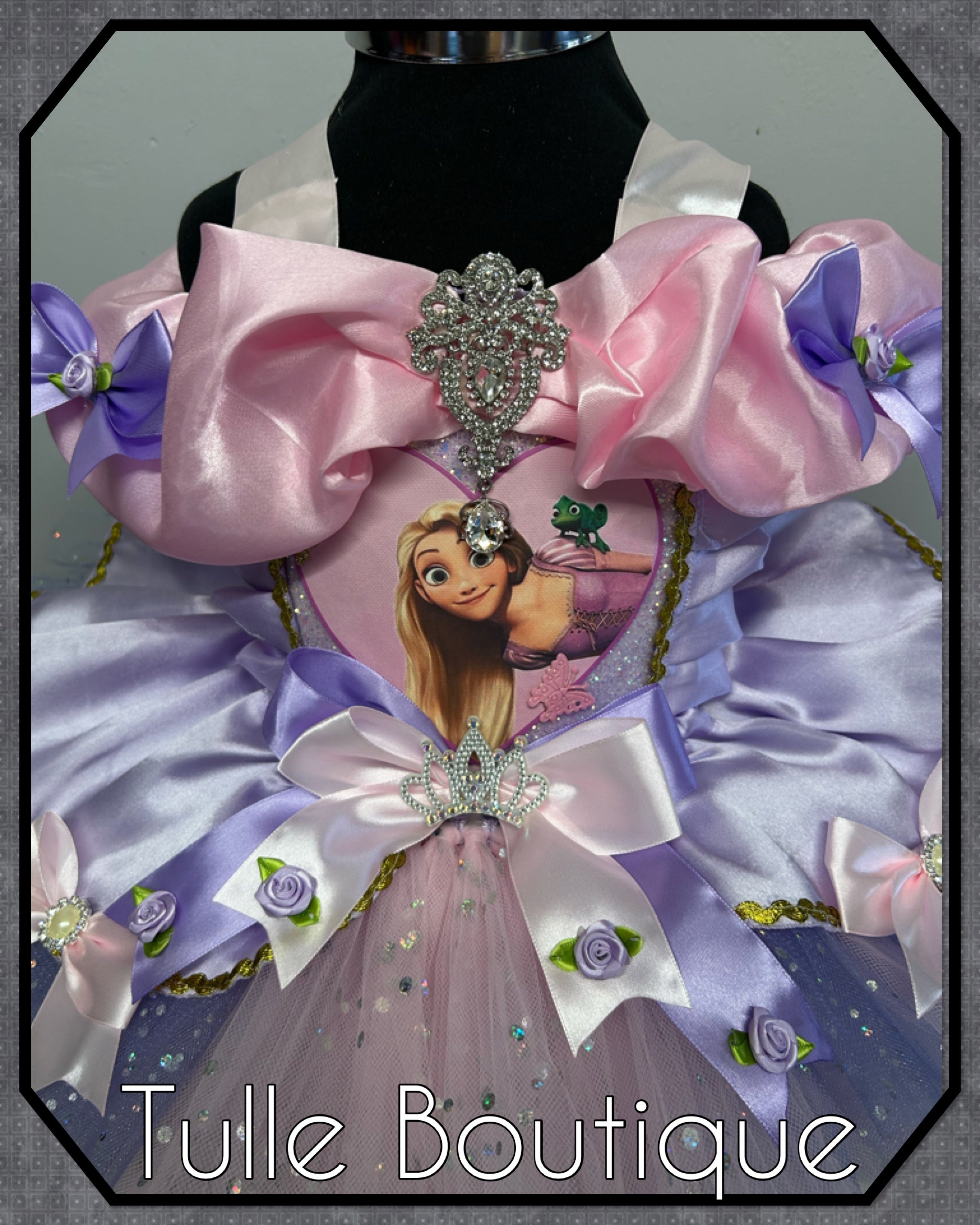 Girls toddlers Rapunzel Pink and lilac Princess tutu dress, birthday ballgown, fancy dress costume