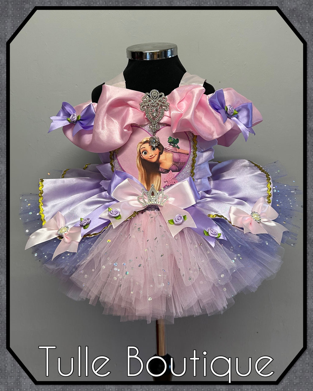 Girls toddlers Rapunzel Pink and lilac Princess tutu dress, birthday ballgown, fancy dress costume