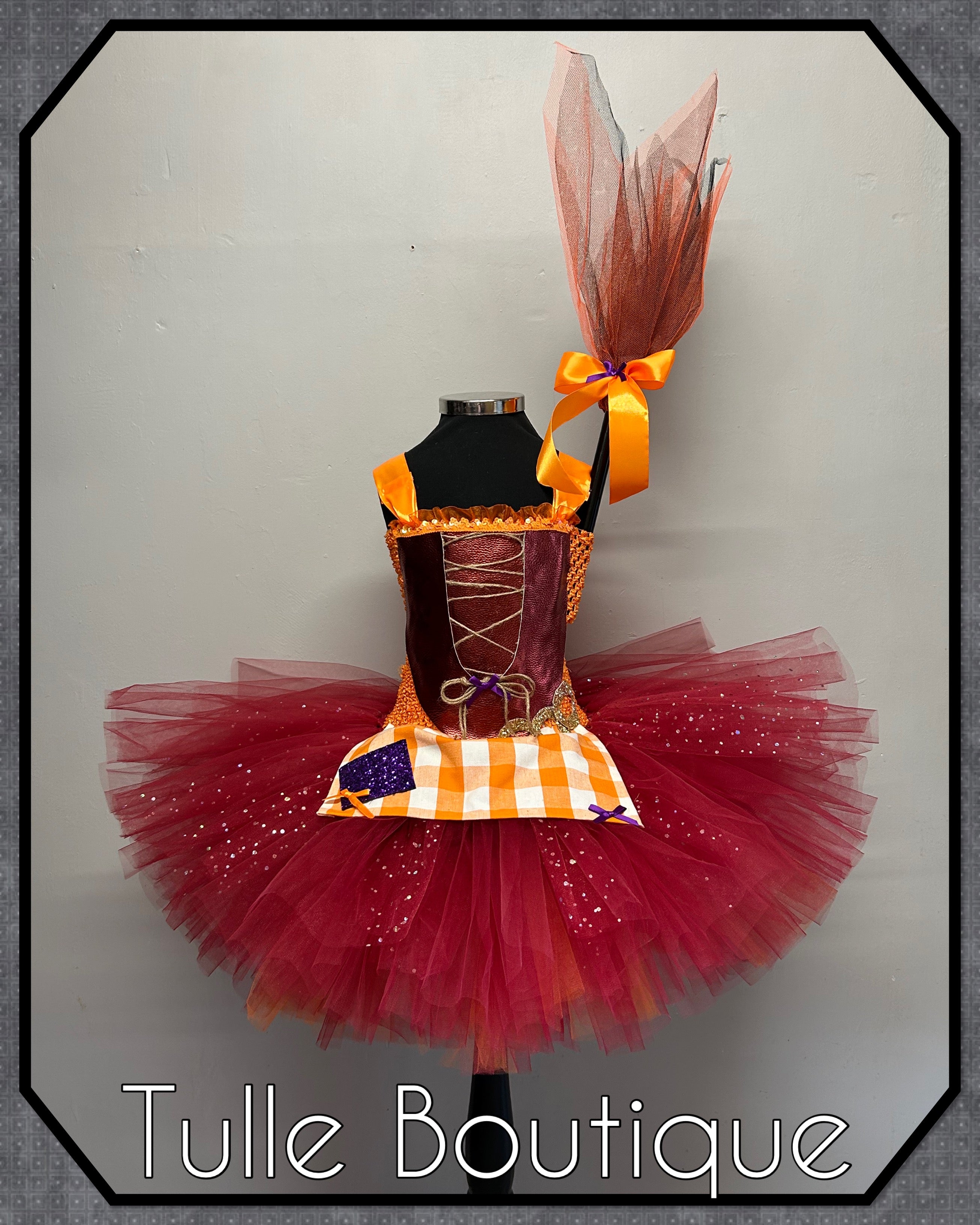 Girls toddlers Halloween Hocus Pocus Mary Sanderson tutu dress, ballgown, fancy dress costume