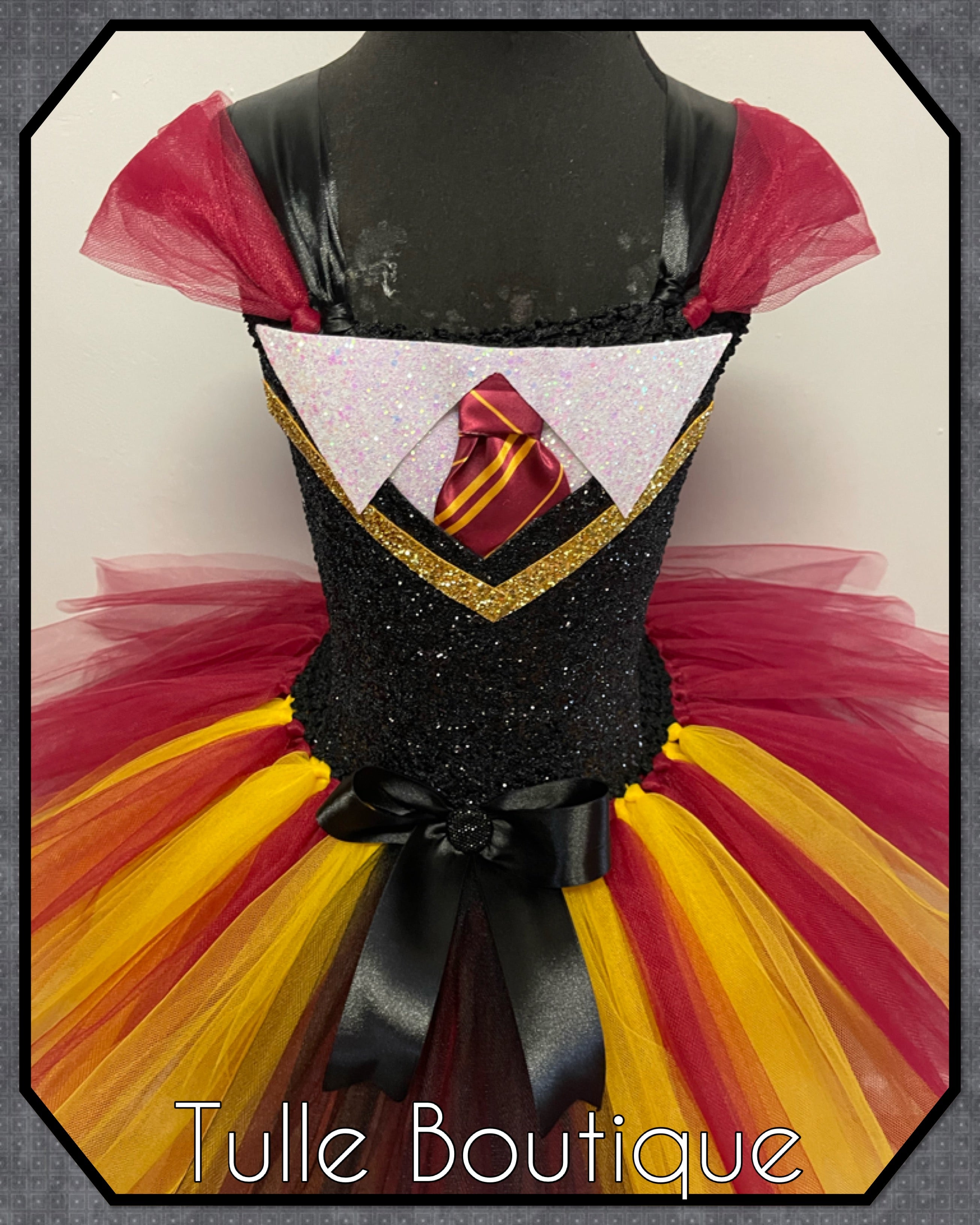 Girls toddlers Harry Potter tutu dress, book day fancy dress wizard Halloween costume