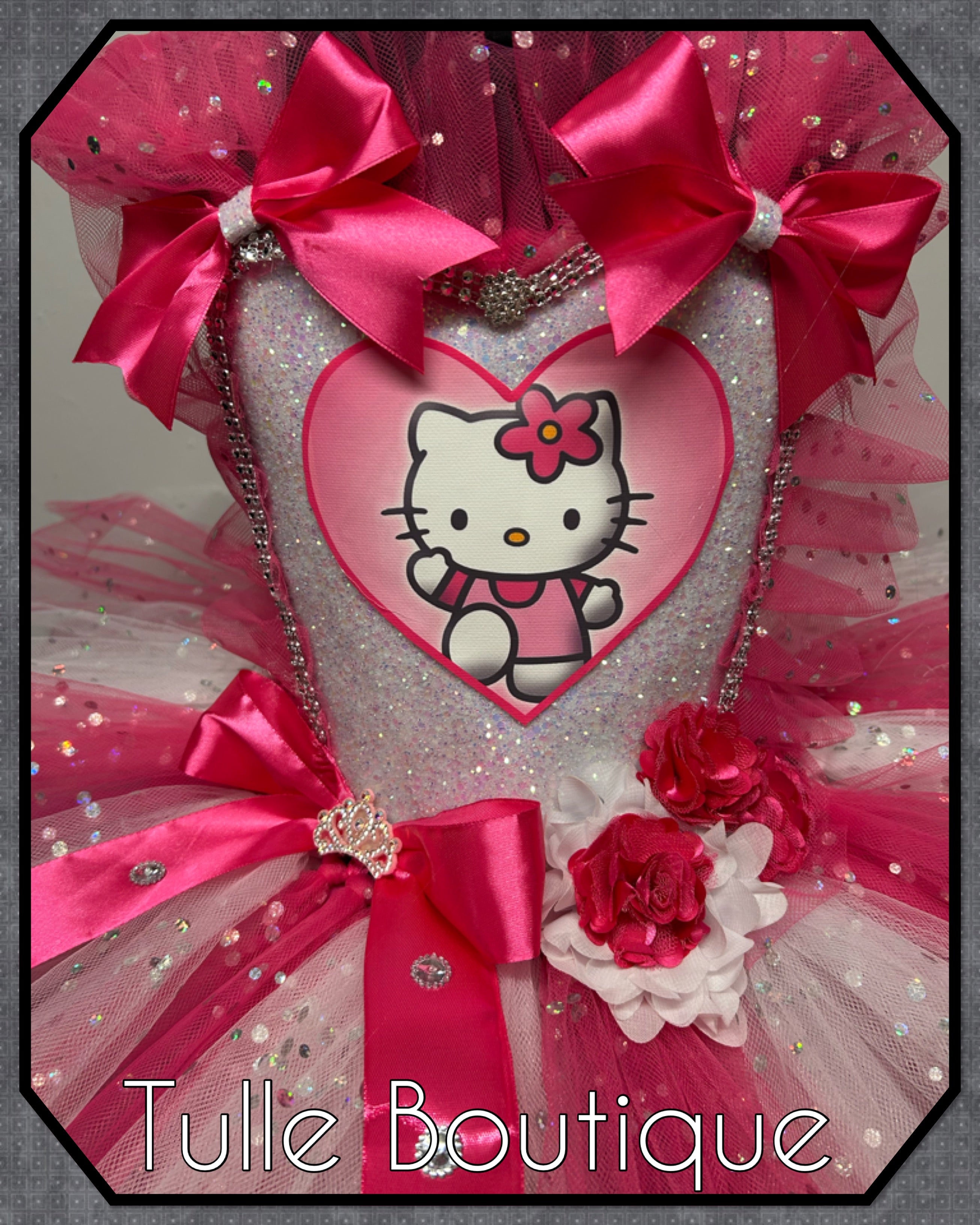 Girls toddlers Hello Kitty birthday tutu dress, ballgown, fancy dress costume