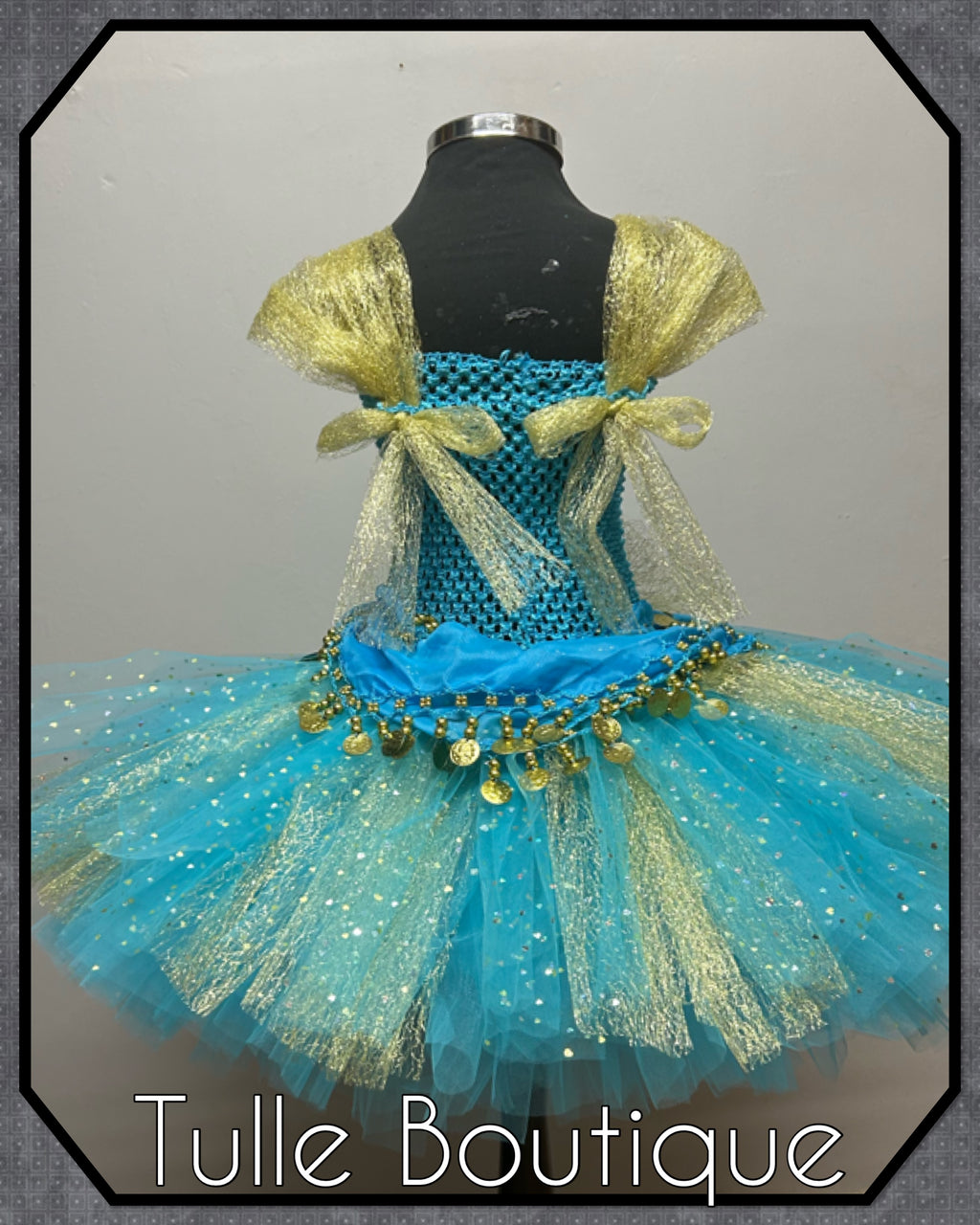 Girls toddlers Princess Jasmine tutu dress, Aladdin ballgown, fancy dress costume