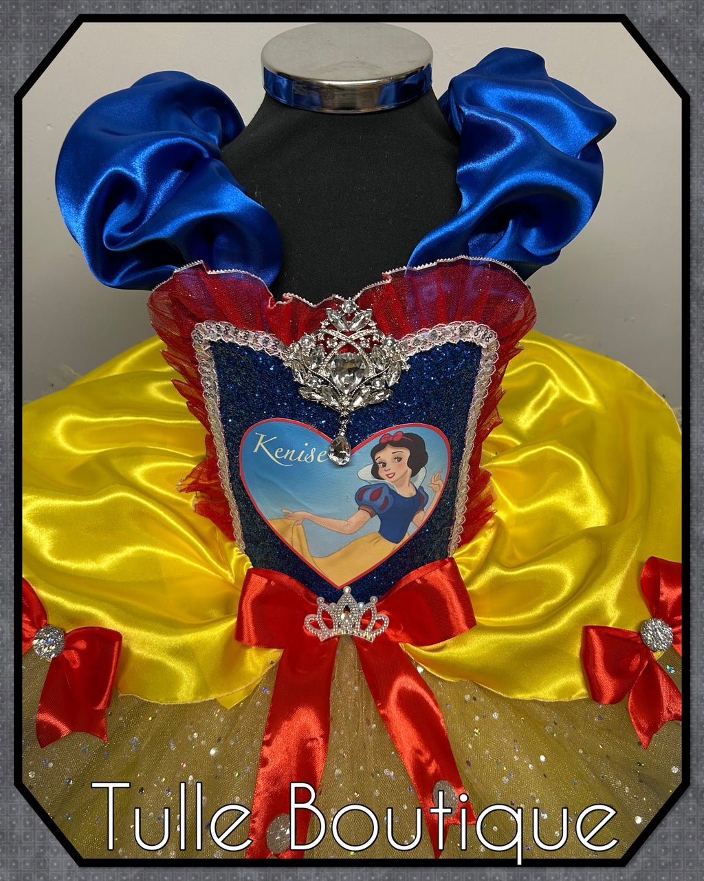 Girls toddlers Snow White Princess tutu birthday party dress,ballgown, fancy dress costume