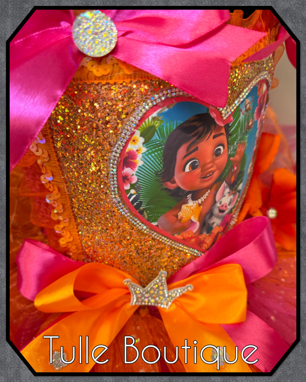 Girls toddlers young baby Moana tutu birthday party dress,ballgown, tropical fancy dress costume