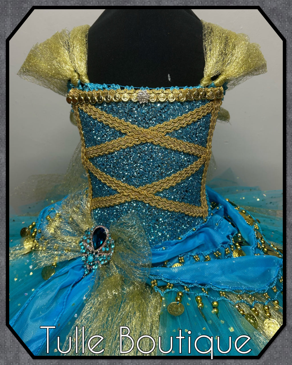 Girls toddlers Princess Jasmine tutu dress, Aladdin ballgown, fancy dress costume