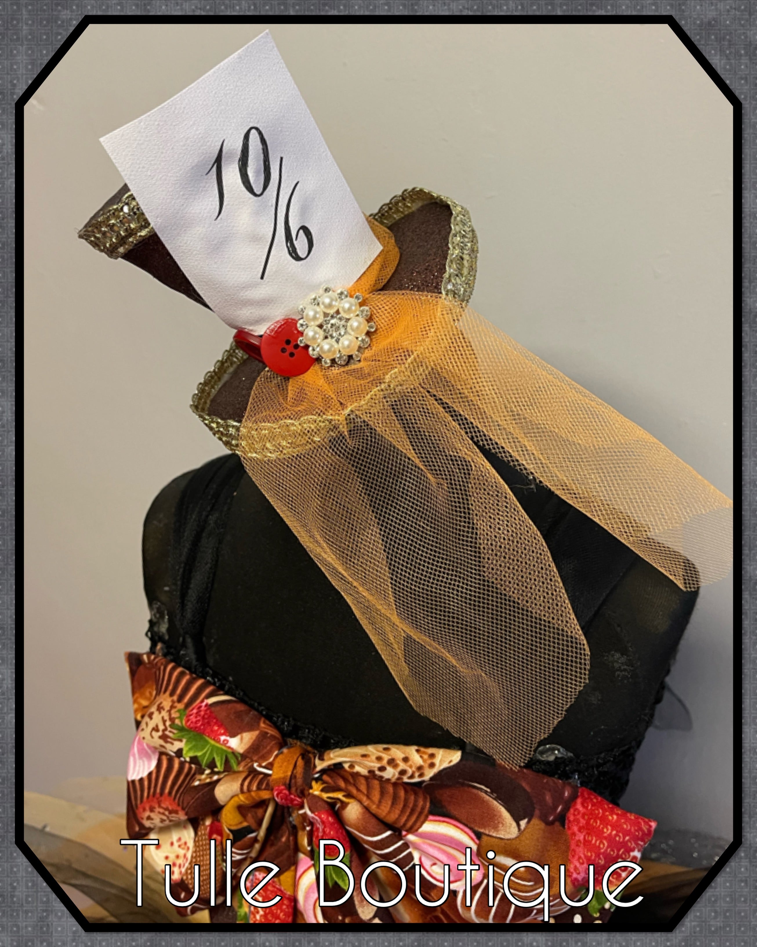 Girls toddlers Mad Hatter tutu dress, ballgown, Alice in wonderland fancy dress costume