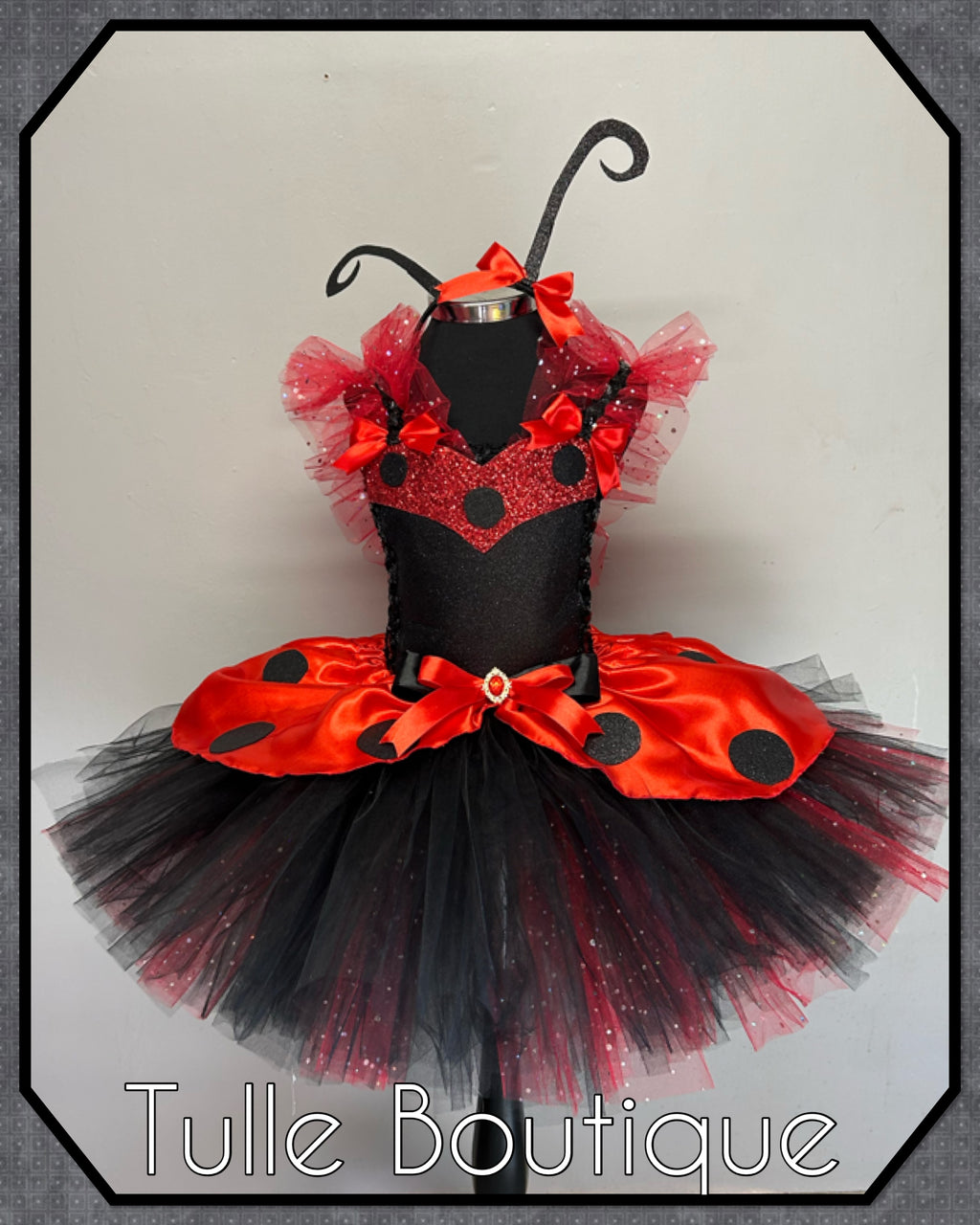 Girls toddlers Ladybug tutu dress, fancy dress costume