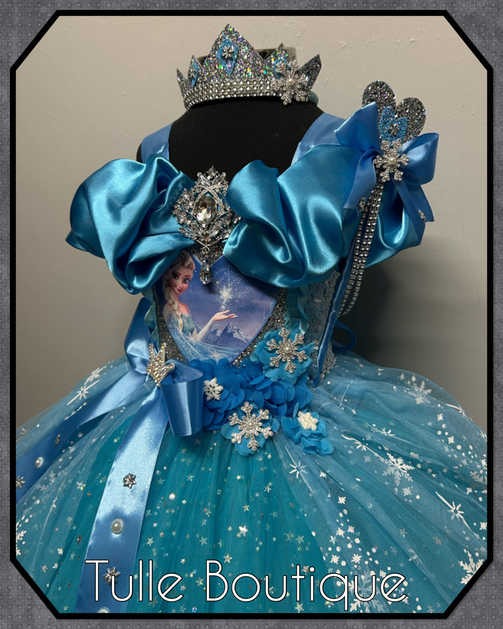 Girls toddlers Princess Elsa frozen tutu dress, ballgown, fancy dress costume full length
