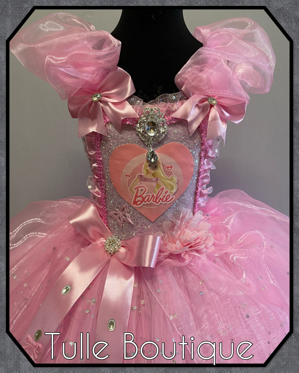 Girls toddlers Princess Barbie organza tutu dress, ballgown, fancy dress costume full length ballgown