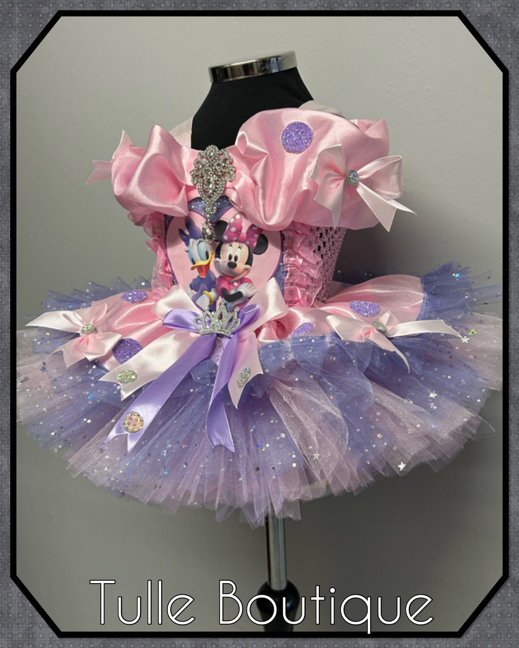 Girls toddlers Minnie Mouse and Daisy Duck tutu dress, birthday ballgown, fancy dress costume