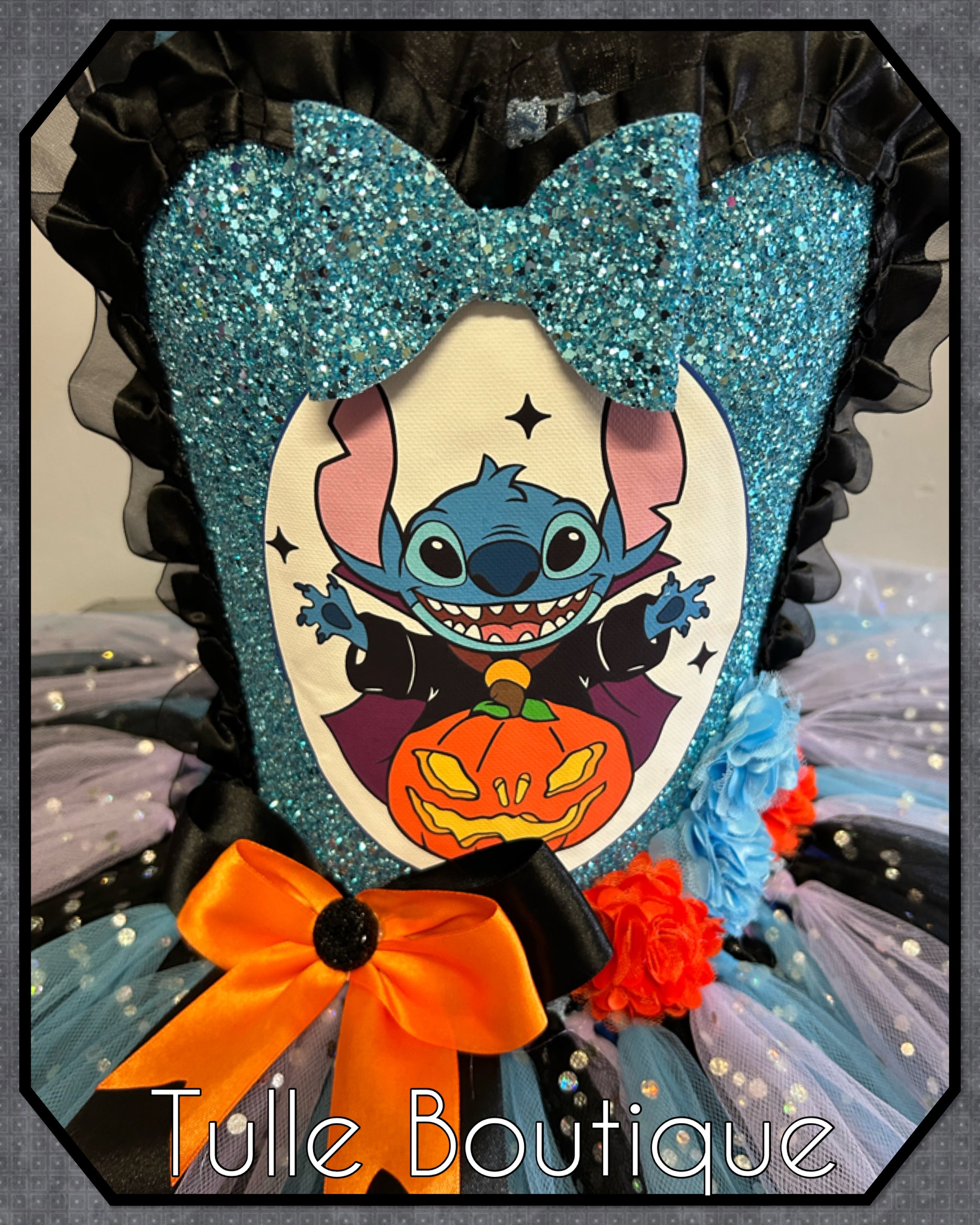 Girls toddlers Halloween scary Stitch tutu dress, ballgown, fancy dress costume