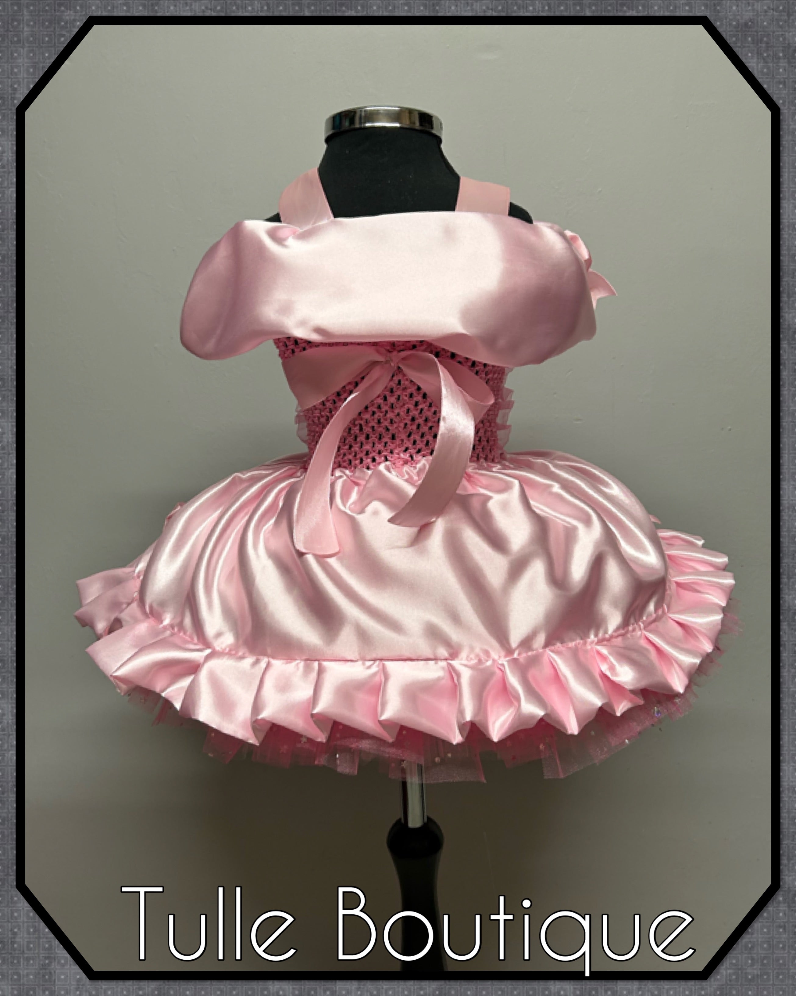 Girls toddlers sparkly Princess peppa pig pink tutu dress, birthday ballgown, fancy dress costume