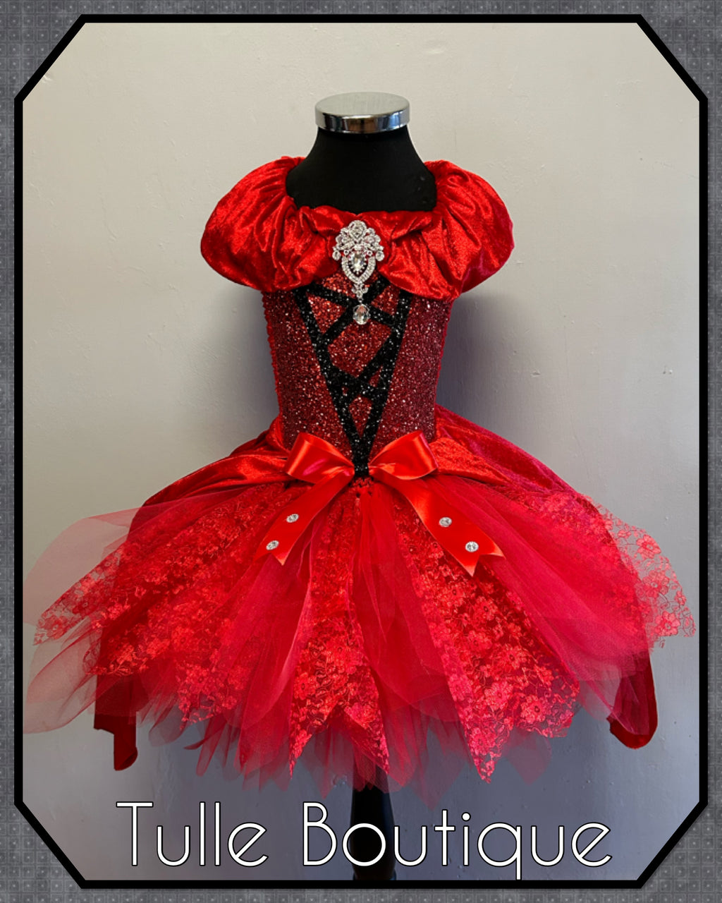 Girls toddlers Red Devil tutu birthday party dress,ballgown, fancy dress costume