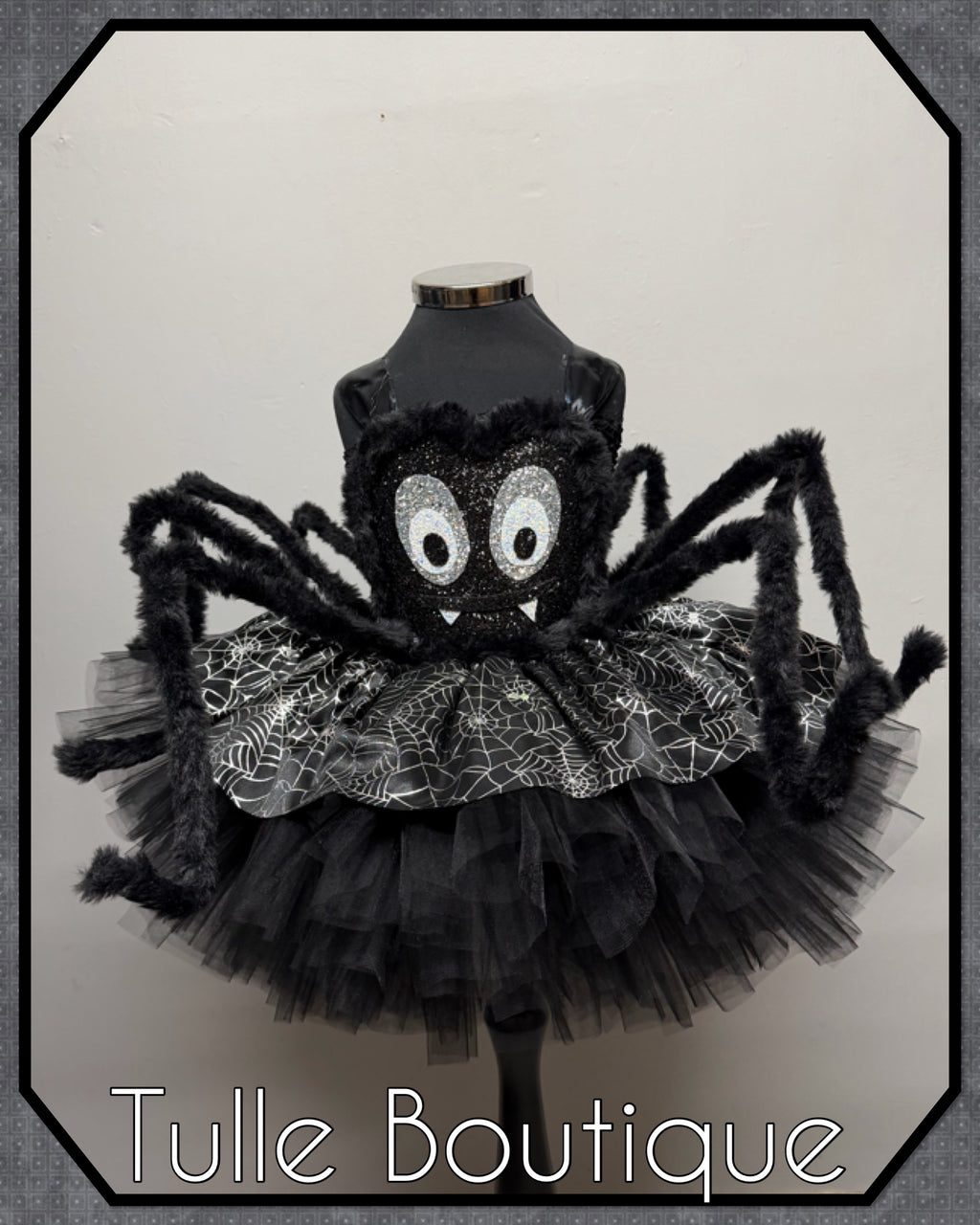 Girls toddlers Sparkly glitter Spider Halloween tutu dress, ballgown, Spider fancy dress costume