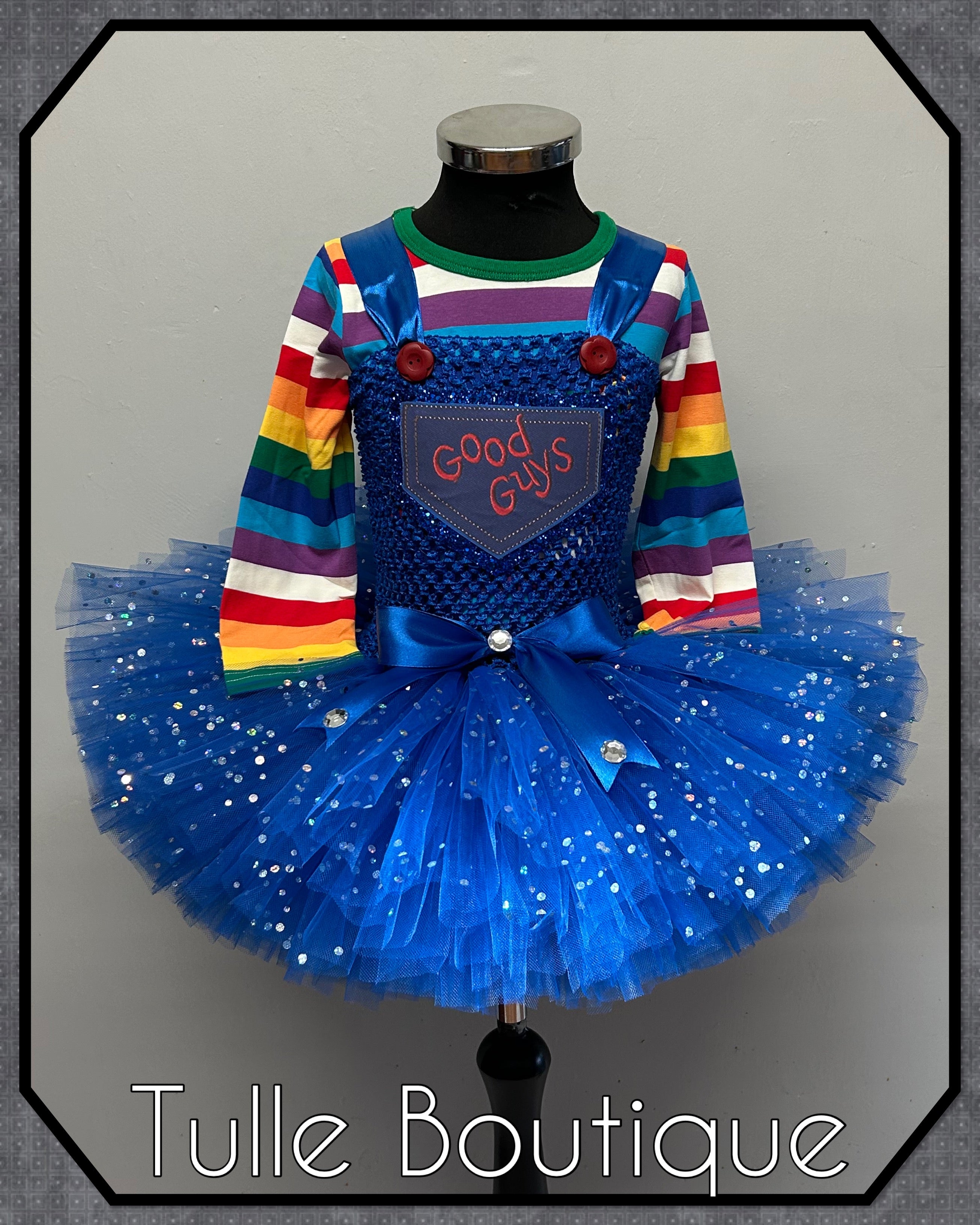 Girls toddlers Childs Play Chucky tutu dress, book day fancy dress costume