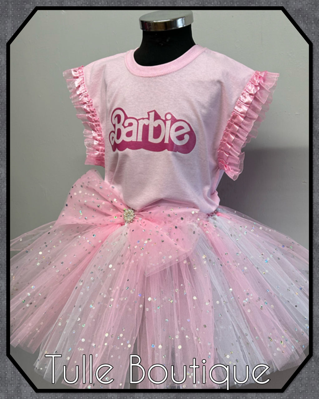 Girls toddlers Barbie birthday tutu outfit fancy dress costume