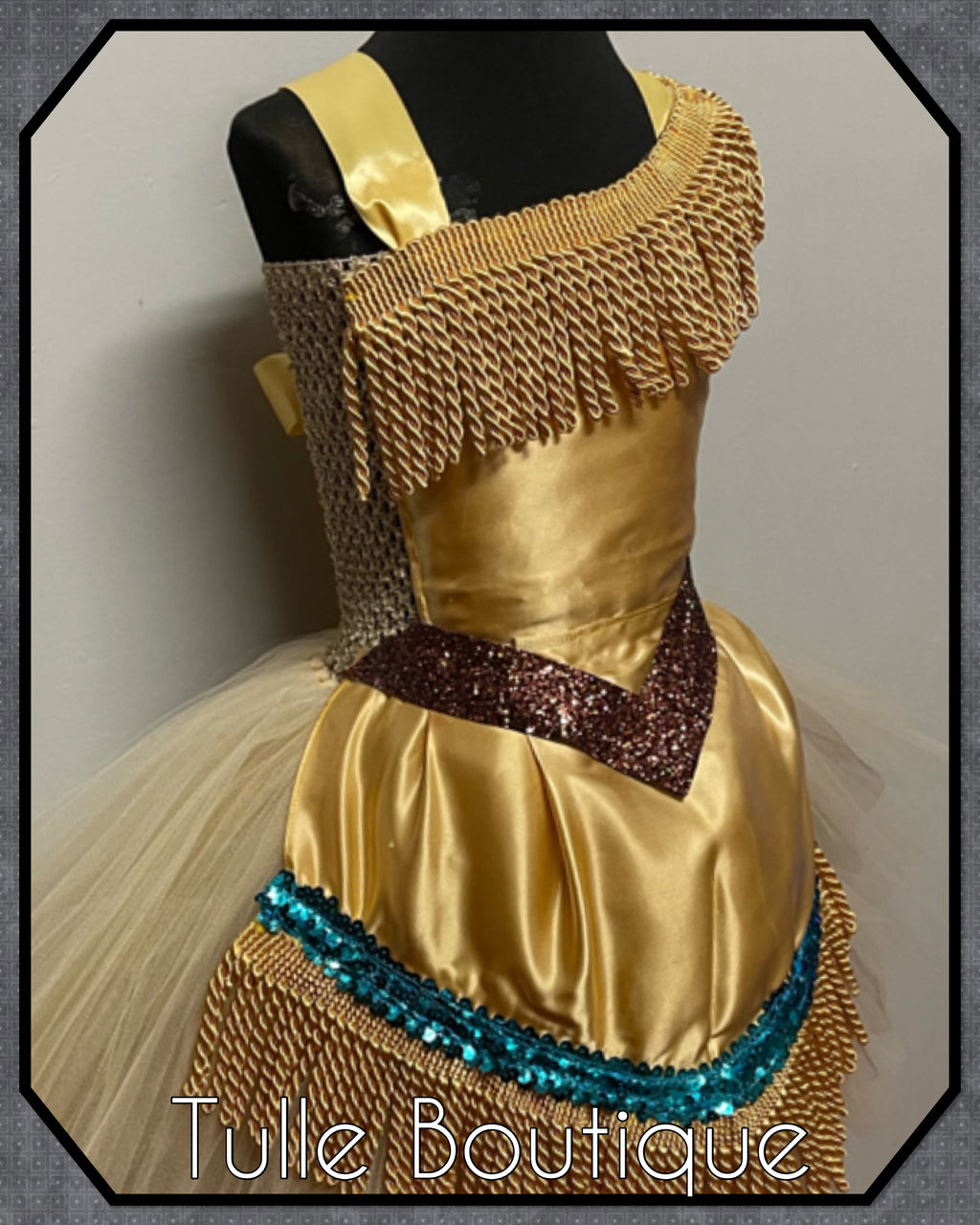 Girls toddlers Pocahontas tutu dress, ballgown, fancy dress costume